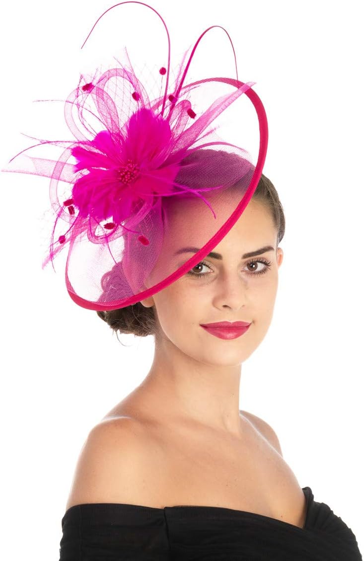 Lucky LeafWomen Girl Fascinators Hair Clip Hairpin Hat Feather Cocktail Wedding Tea Party Hat