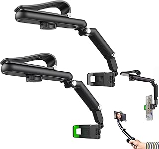 1080 Angle Rotation Car Multifunction Mount Stand Holder for Cell Phone,Foldable Sun Visor Phone Holder,Universal Cell Phone Holder for Car Home Kitchen Compatible with Most Cell Phones (All#2pcs)