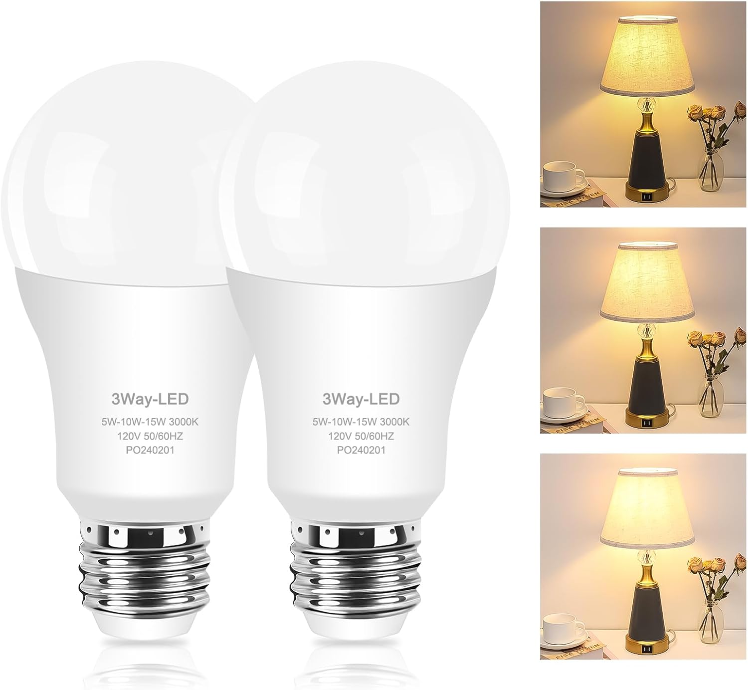 3 Way Light Bulbs 50 100 150 Warm White