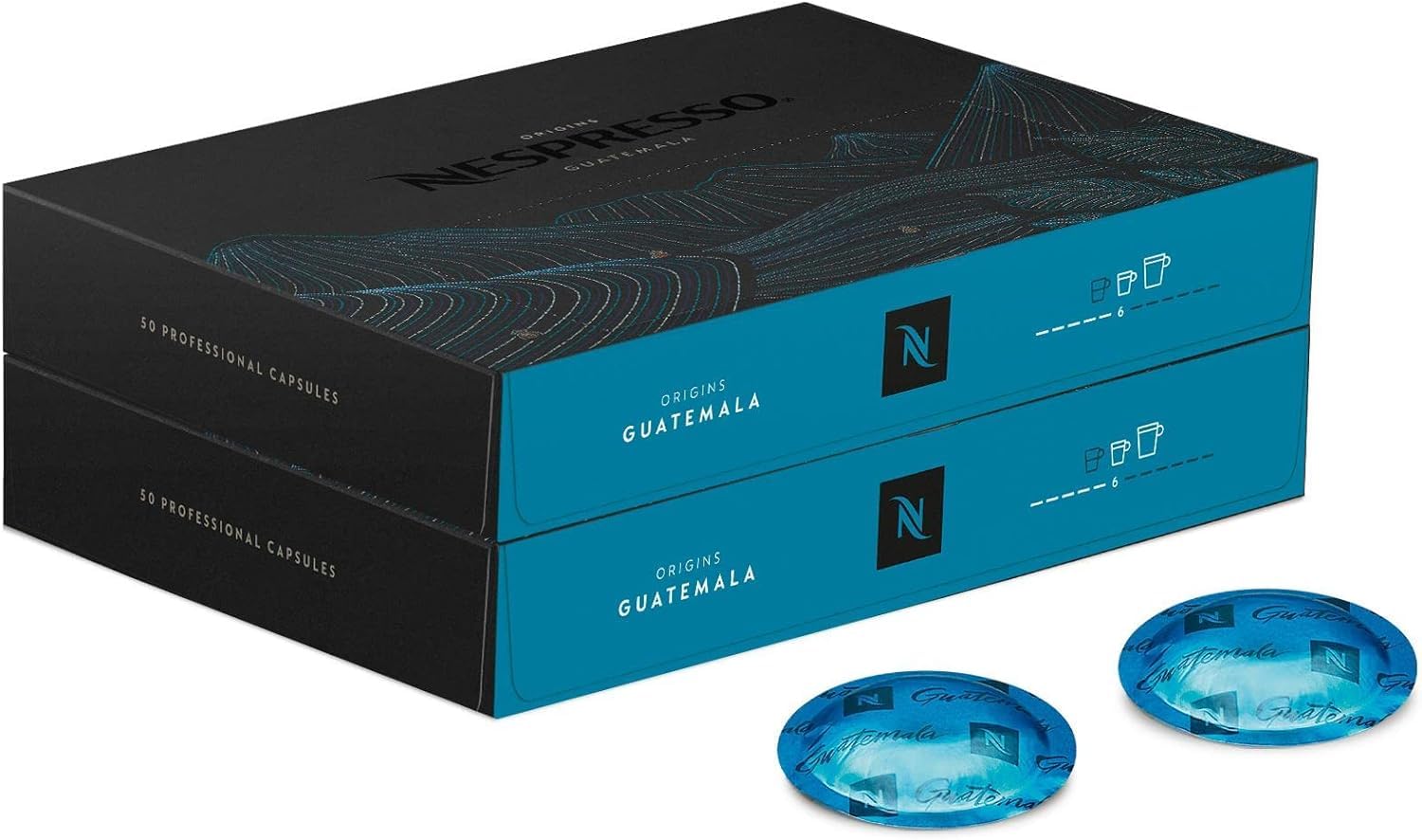 Nespresso Professionnel - Bundle 100 Capsules cafés - Single ORIGIN GUATEMALA (2 boîtes de 50) - Adapté aux professionnels