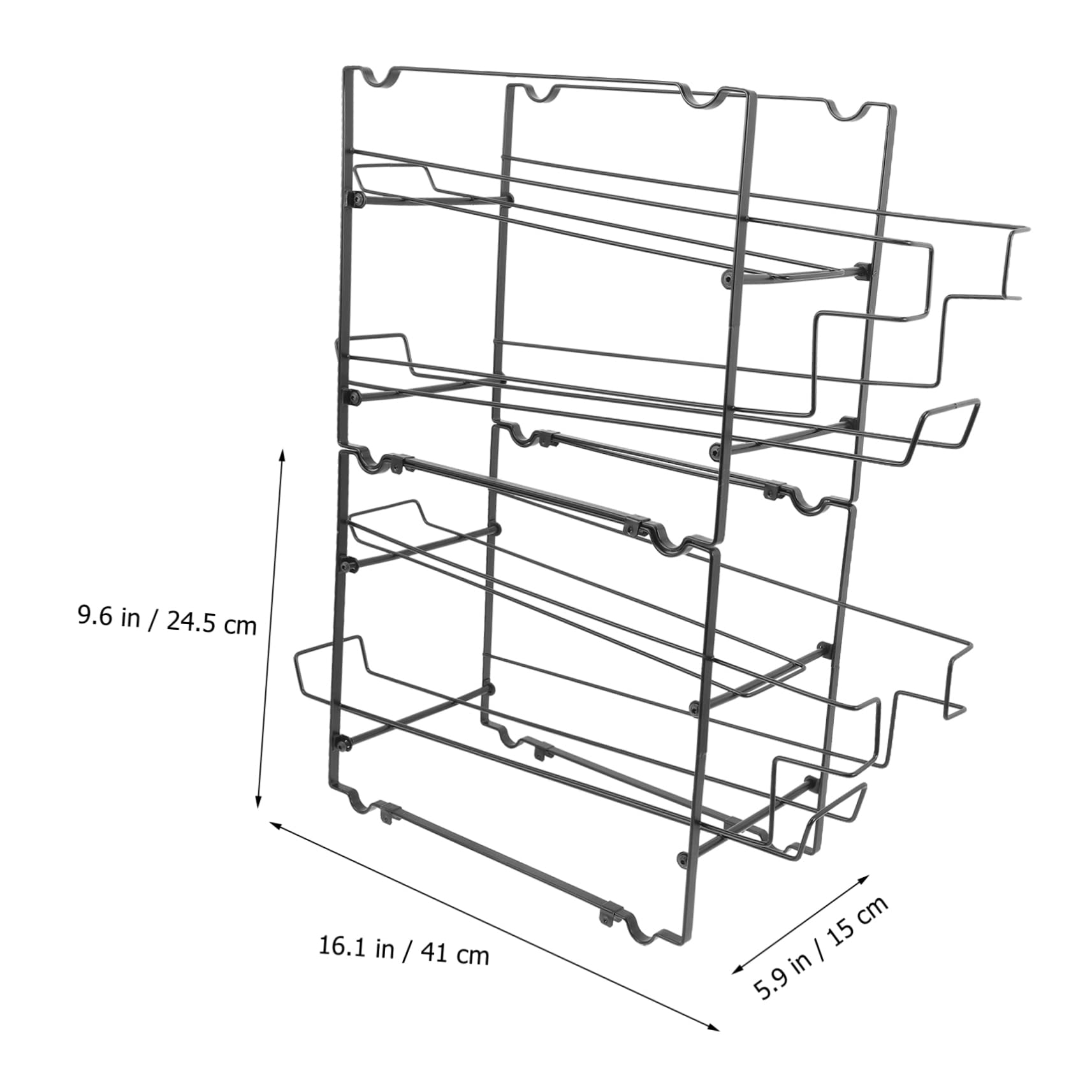 LABRIMP 2pcs Pantry Can Organizer Metal Beer Drink Storage Rack Sturdy Material and Wide Base