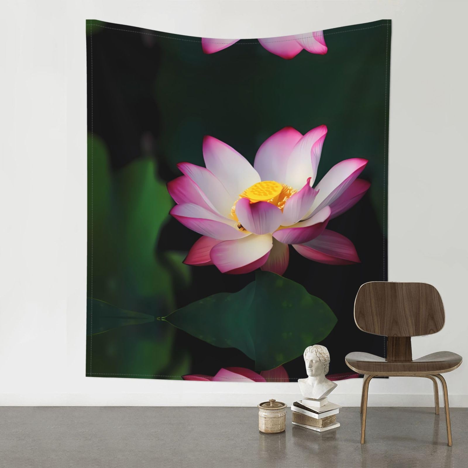 YYHWHJDE Beautiful lotus Prints 60x51in Wall Tapestry – High-Grade Polyester Throw for Dorm, Beach & Home Decor