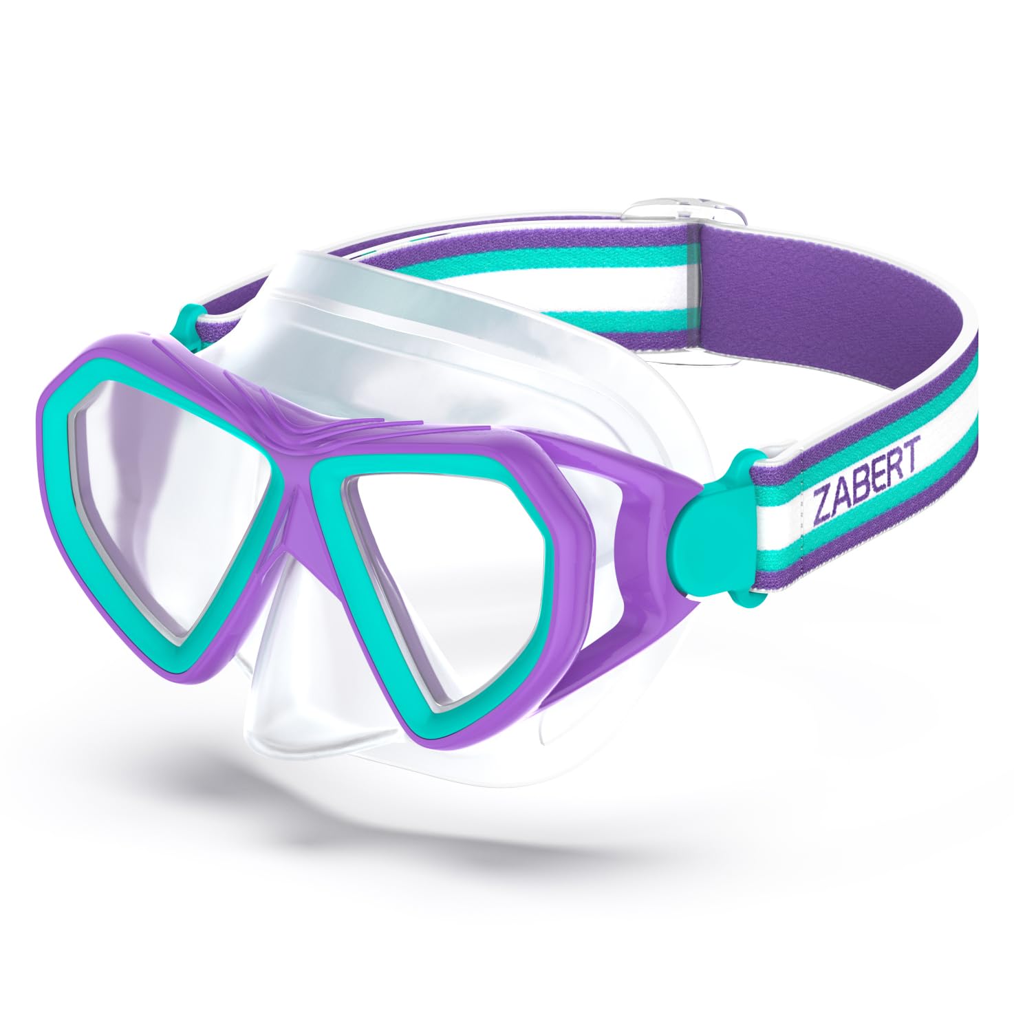 ZABERT Prämie Kinder Taucherbrille,Kinder Schwimmbrille für 2-14 Jahre Jungen Mädchen, bequem elastische Kopfbänder Schnorchelmaske Tauchmaske Schwimmmaske