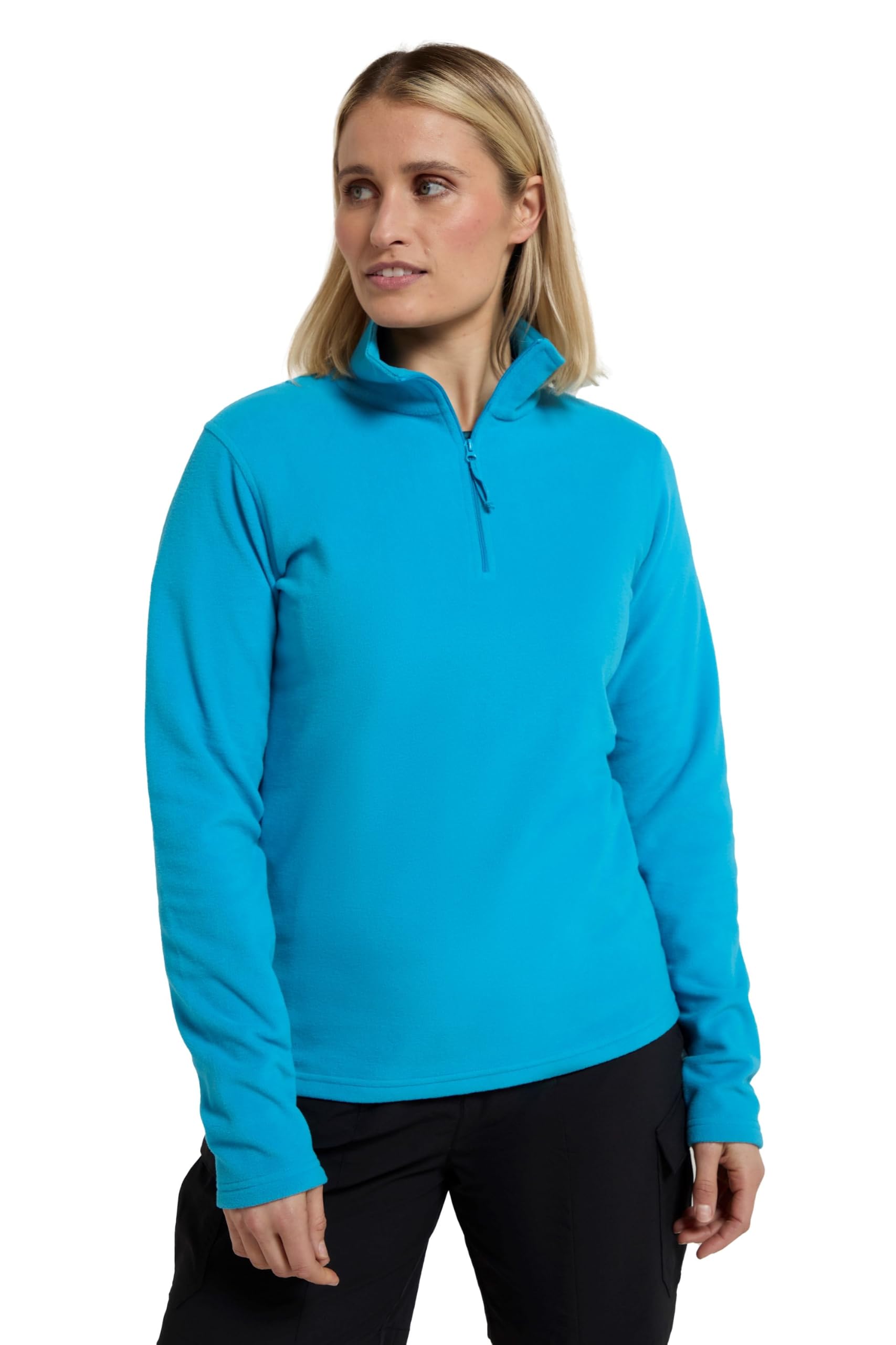 Mountain Warehouse Women's Dark Teal (Plain) Camber Half-Zip Fleece Jumper L