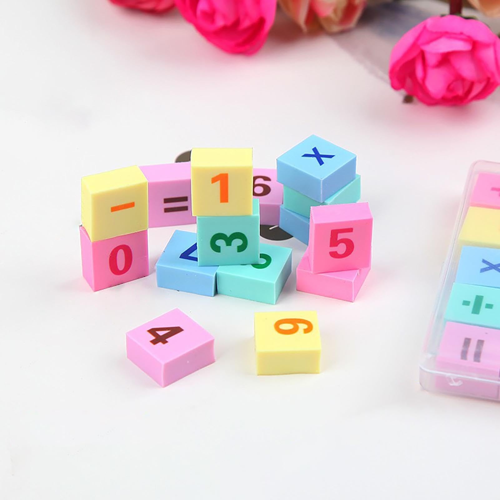 Gomme da Cancellare Mini per Bambini Cancelleria in Educativa Carina | Gomme con Numeri per Addizione, Sottrazione, Moltiplicazione e Divisione per Bambini e Bambine, Scuola, Premi in Classe e