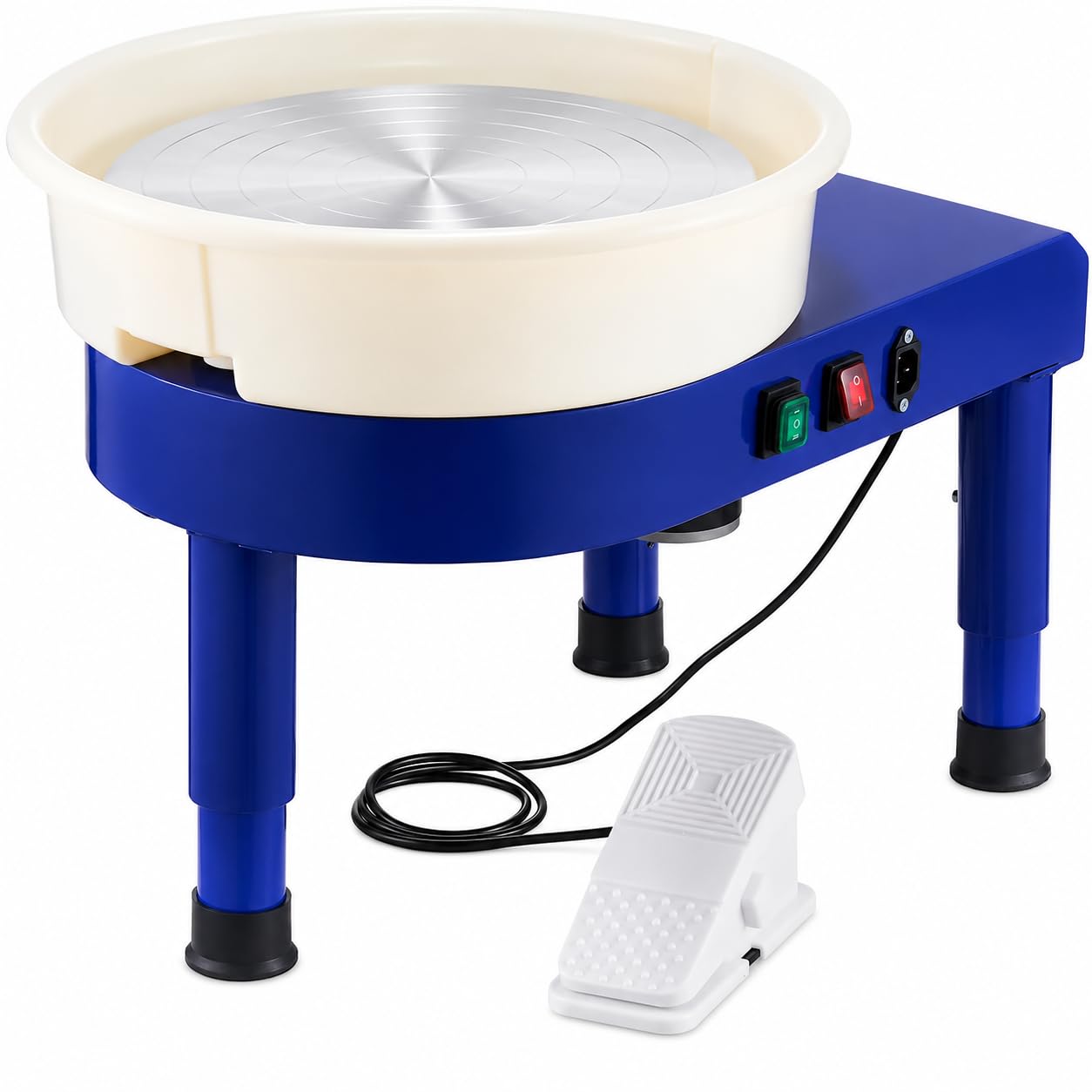 Maszyna do kół garncarskich 450 W 35 cm z ekranem dotykowym LCD i pedałem