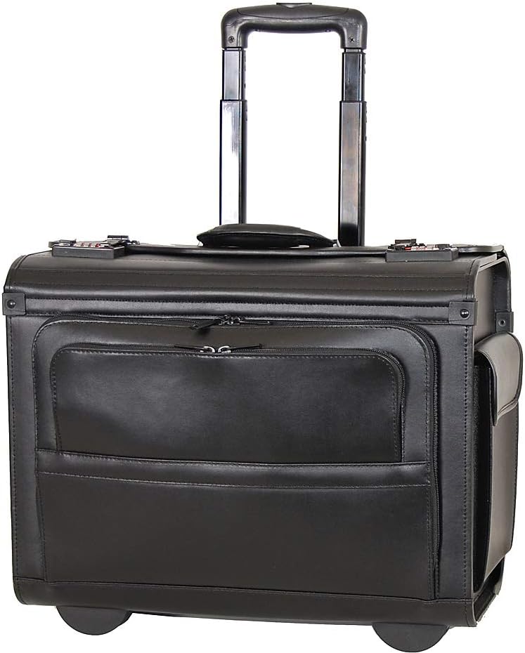 Netpack Leather Rolling Computer & Catalog Case (Black