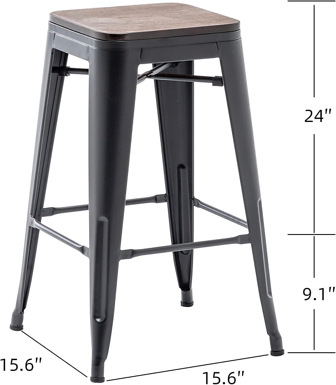 Buy 24 Inch Metal Bar Stools Set Of 4