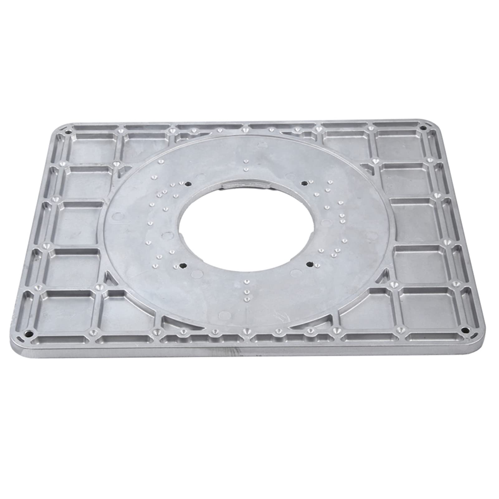 Router Table Insert Plate,Piastra per fresatrice in lega di alluminio con anello di inserimento e viti di installazione per la lavorazione del legno fai da te, 30 x 24 x 1 c
