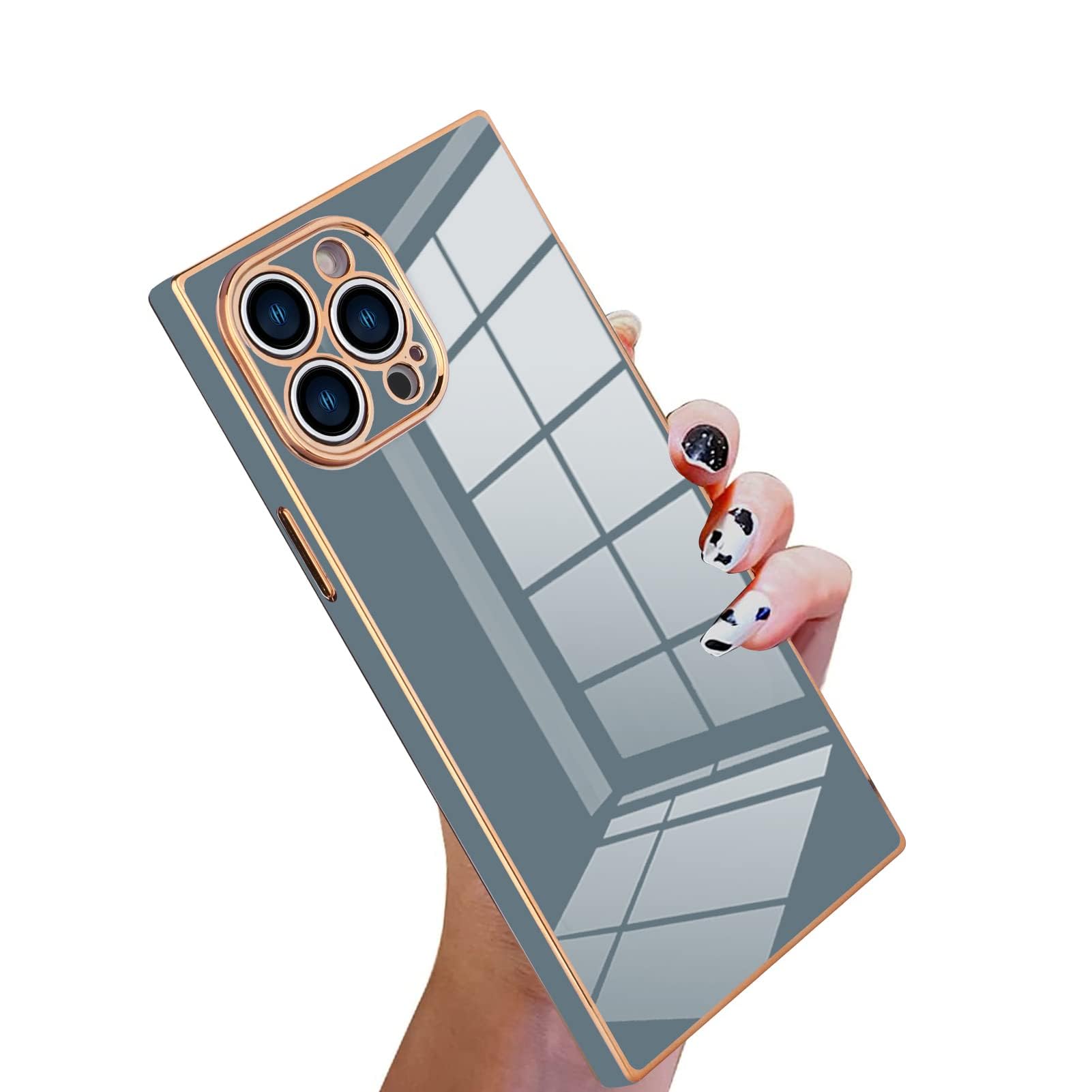 KANGHAR Case Compatible with iPhone 12 Pro Max Luxury Cute Plating Design Case Full-Body Anti-Scratch Shockproof Bumper Protective Cover for iPhone 12