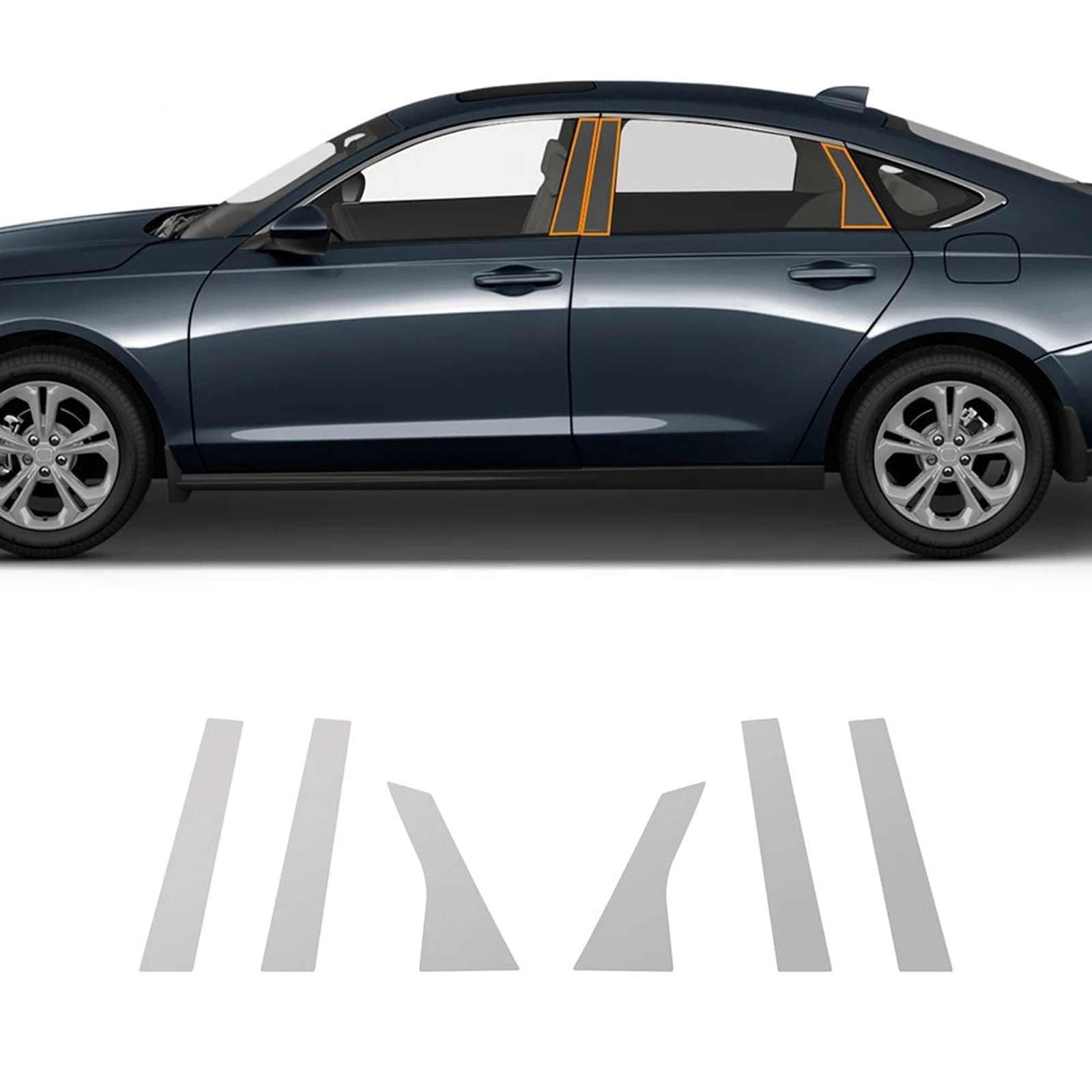 Película de pilares B de protección premium y acabado invisible para Honda Accord