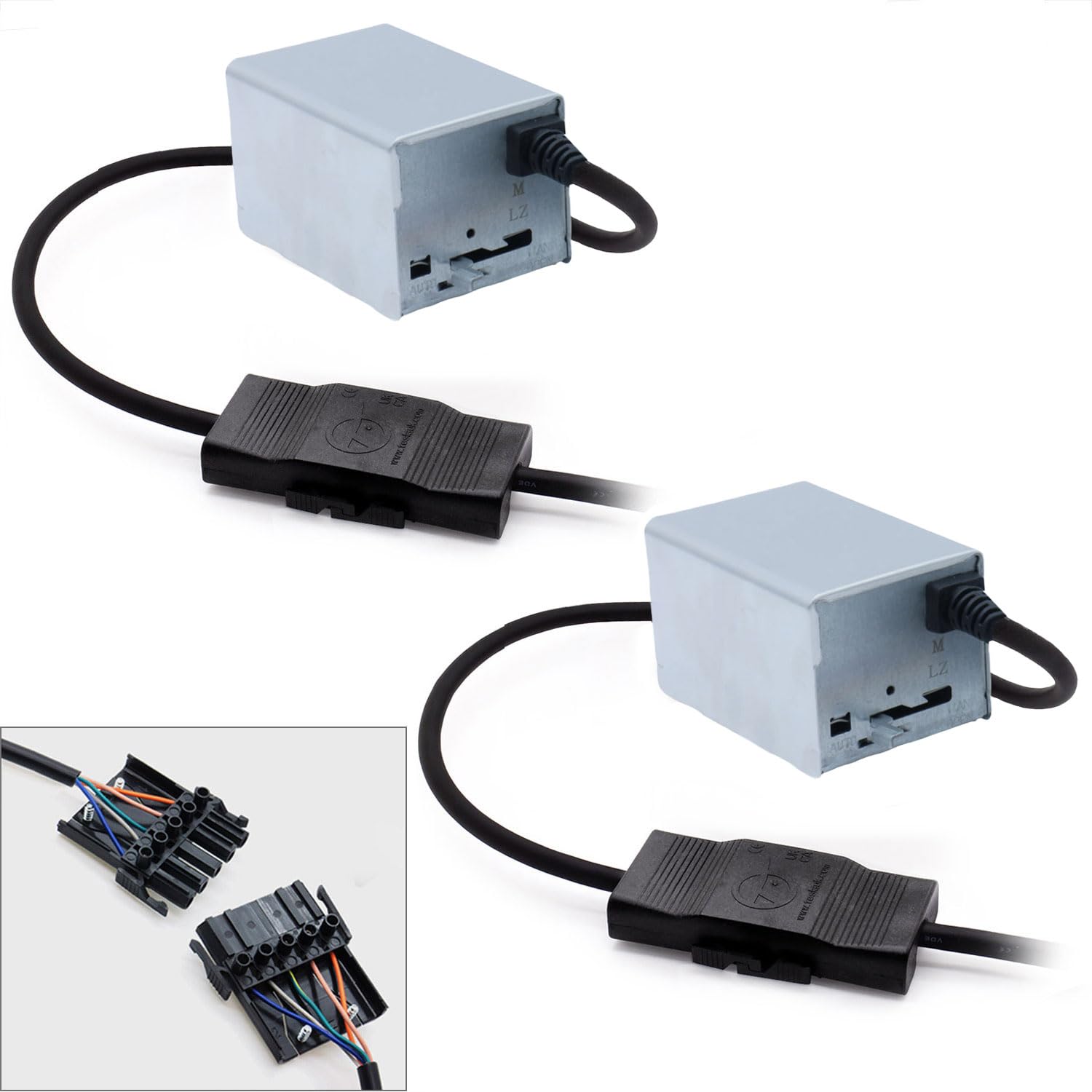 Universal Motorised Zone Valve Head Replacement 2 Port 22mm or 28mm Can Replace V4043H1056 V4043H1106 V4043C1156 V4043H1007 V4043H1080 (2 Heads + 2 Wiring Centres)