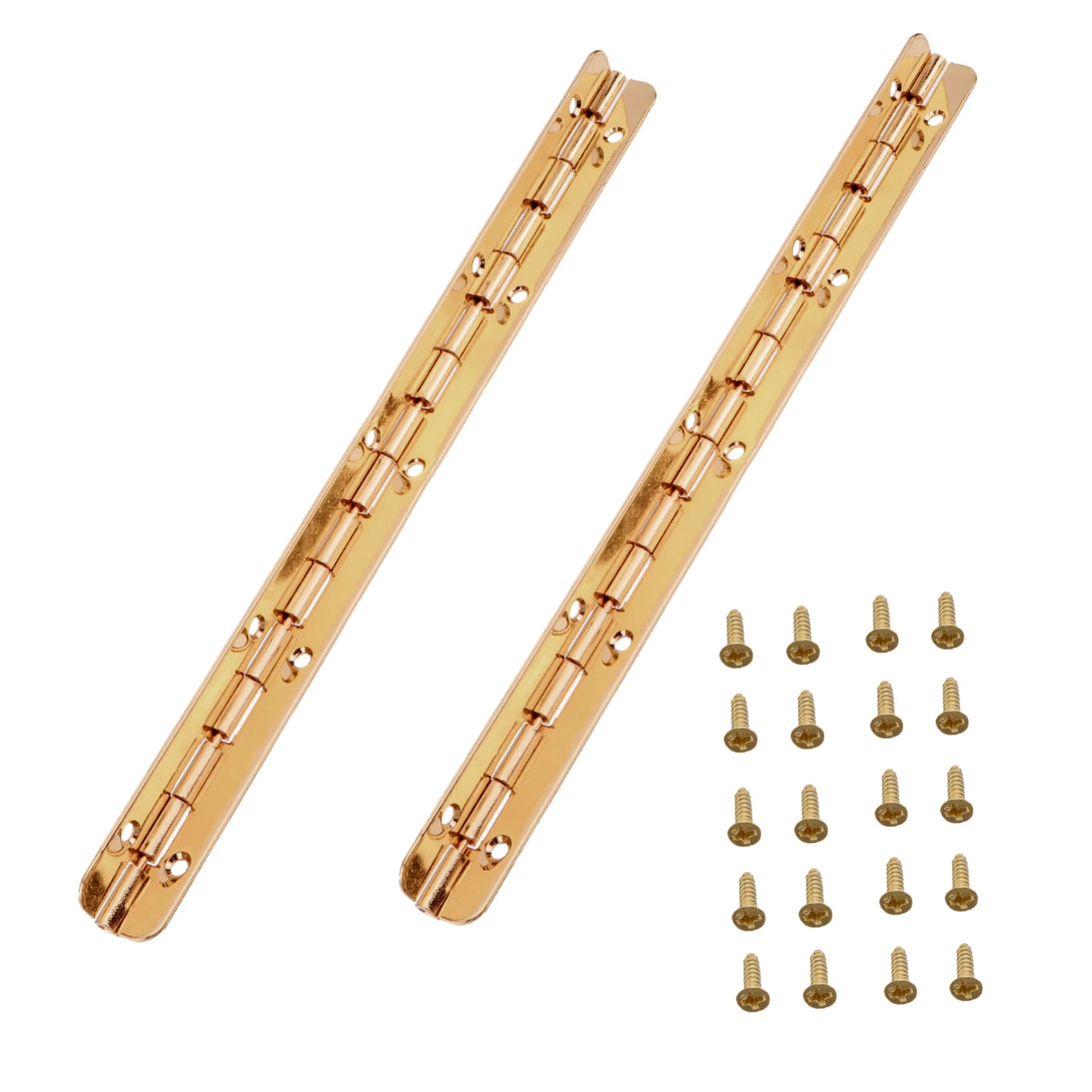 DOITOOL 4 Pcs 190mm Heavy Duty Continuous Hinge - Bronze & Brass Piano Hinge for Humidor Cabinet, Furniture & Metal Door Box - Image 2