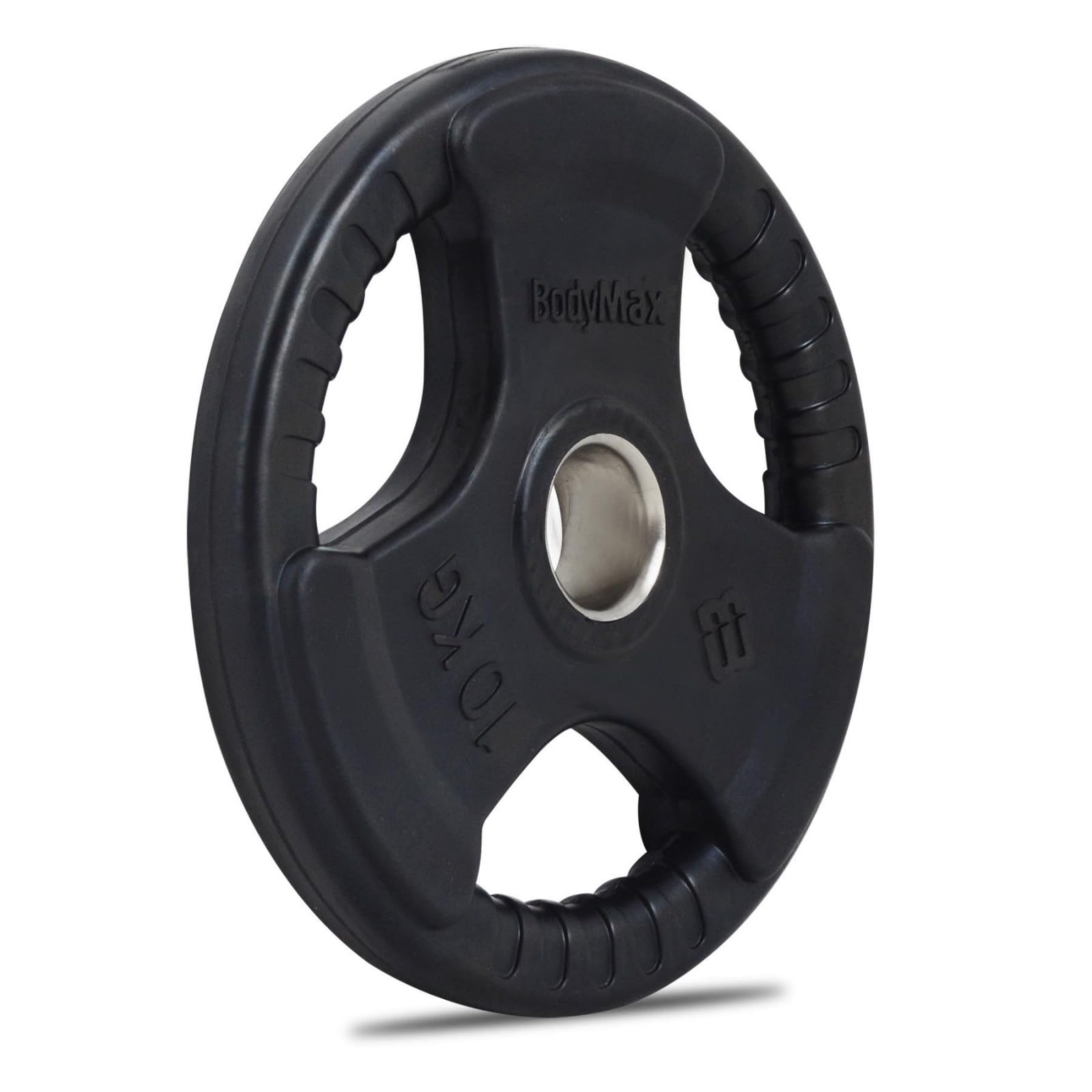 Bodymax Olympic Rubber Radial Weight Disc Plate - Black, 10 kg