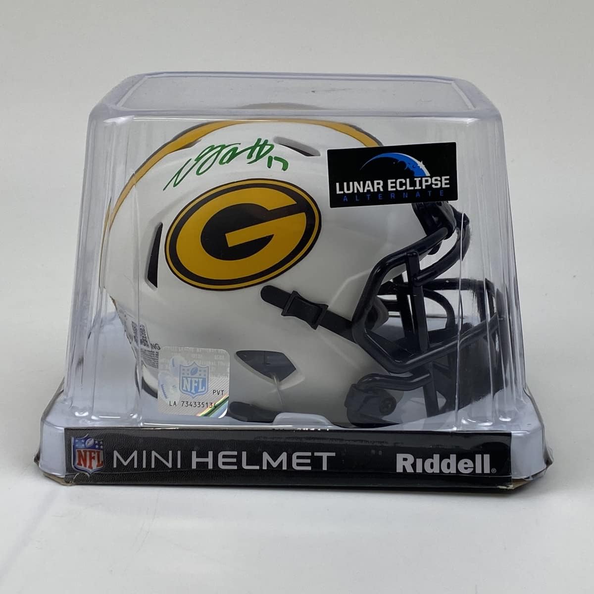 Autographed/Signed Davante Adams Green Bay Packers Lunar Eclipse Football Mini Helmet Beckett BAS COA : Collectibles & Fine Art