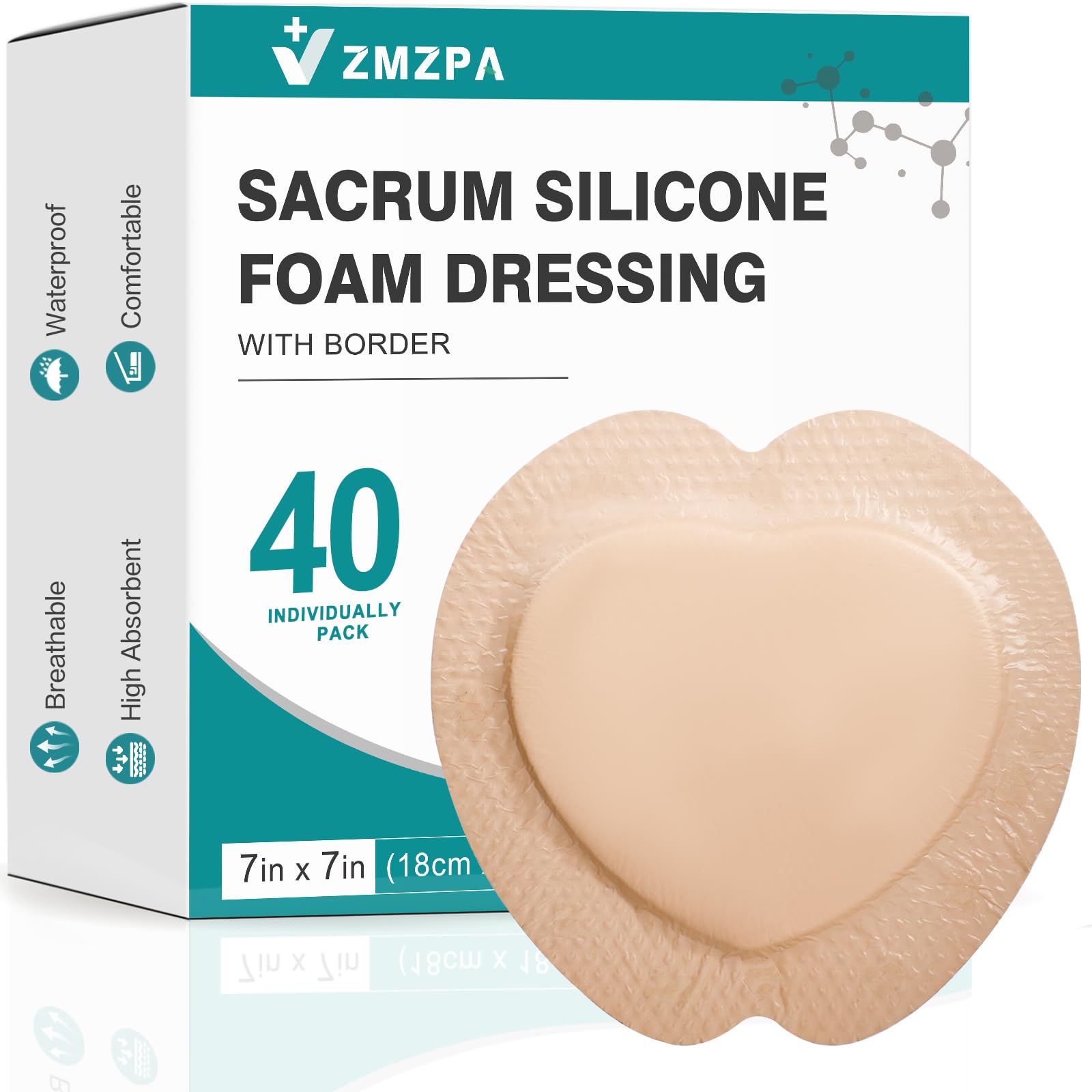 Sacral Foam Dressing - Bed Sore Prevention -8 Sacral Foam Dressing - Bed Sore Prevention -8