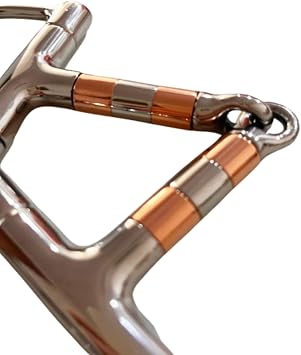 Stainless Steel D-Ring Snaffle Mouth Horse Bit D Ring Snaffle Bit with Copper Roller Horses Single Jointed Mouth Snaffle Horse Bit