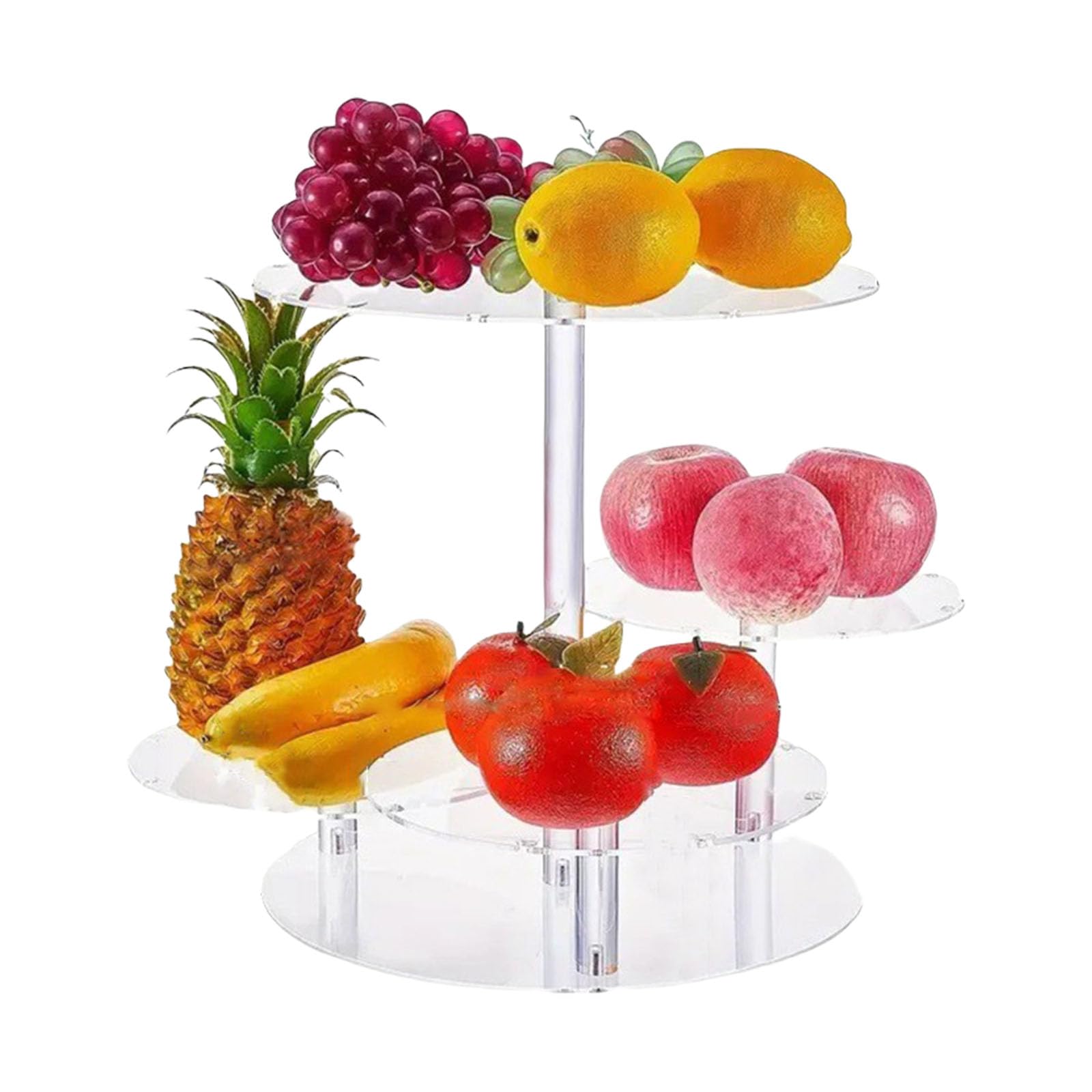 Soporte para cupcakes de 4 capas con iluminación LED, acrílico, para bodas, cumpleaños, baby shower, festivales, recepciones, fiestas graduadas, postres