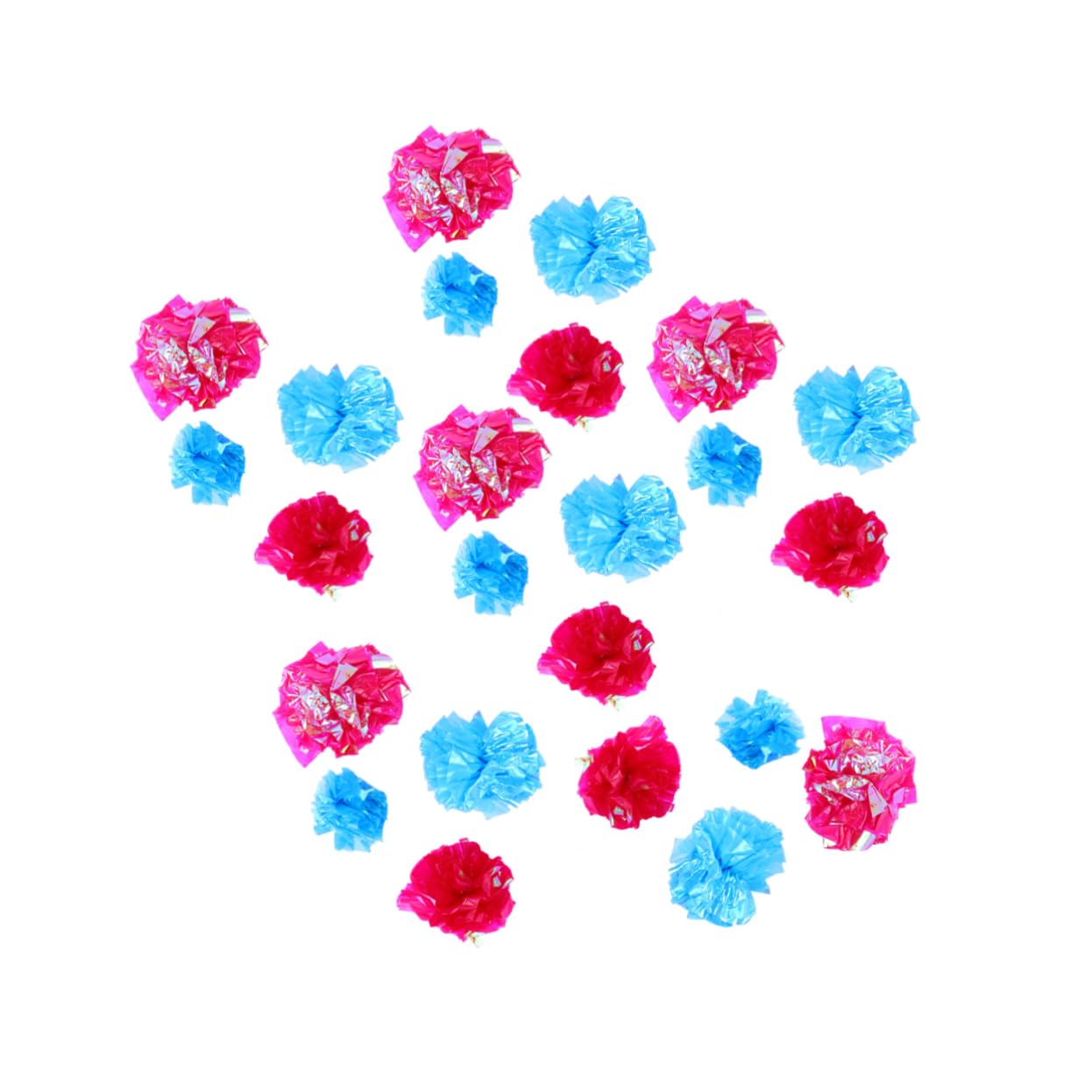 Garneck 25Pcs Cat Crinkle Balls Sound for Cats Engaging Pet Teasing Supplies to Stimulate Curiosity Random Colors