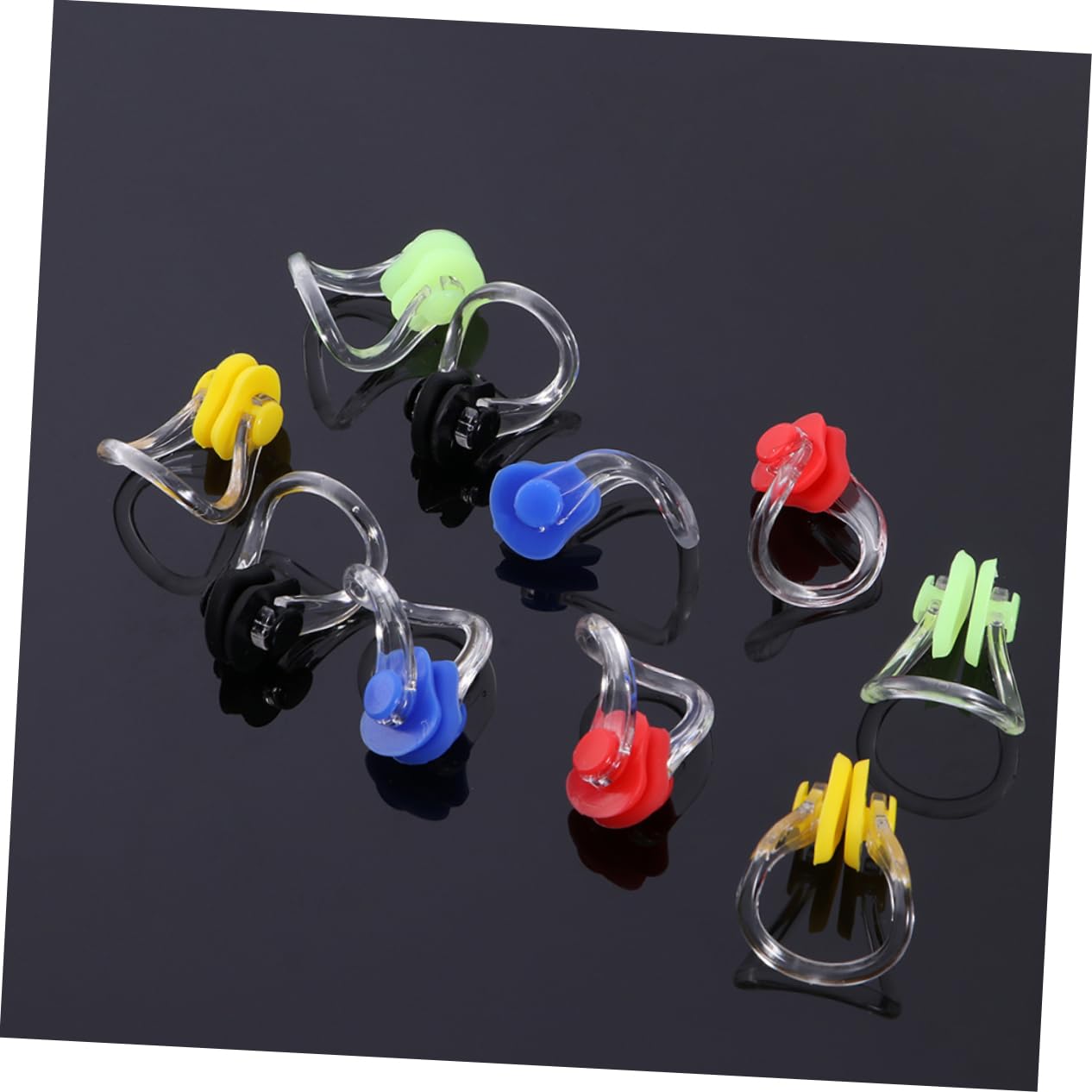 POPETPOP Silicone Nose Clip Set of 14 Swimming Nose Protectors Soft Stretchy Reusable Tear-Resistant for Divers Swimmers