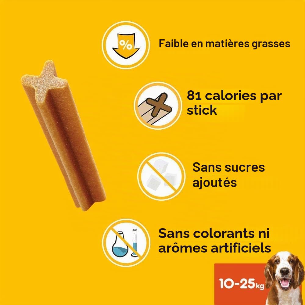 Pedigree Dentastix Medium Lot de 56 friandises pour Chien de Taille Moyenne 10 à 25 kg (1440 g)