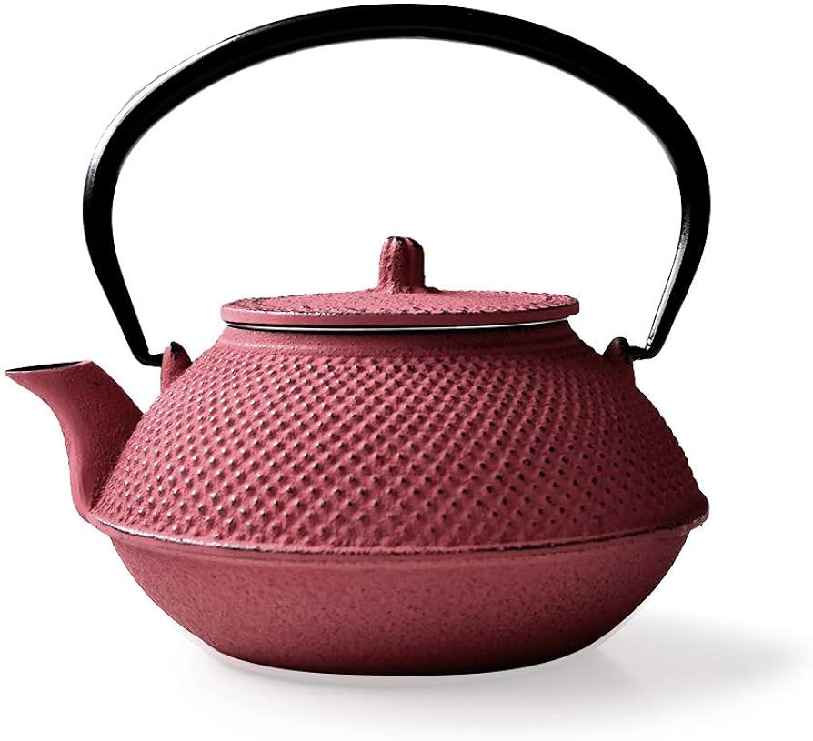 Amazon｜MONTAGNE. 南部鉄器 カラー 急須 丸アラレ 0.6L 【はな