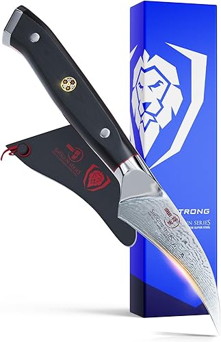 Dalstrong Tourne - Cuchillo pelador para pelar, pico de pájaro de 3 pulgadas, serie Shogun ELITE, Damasco, súper acero japonés, tratado al vacío,