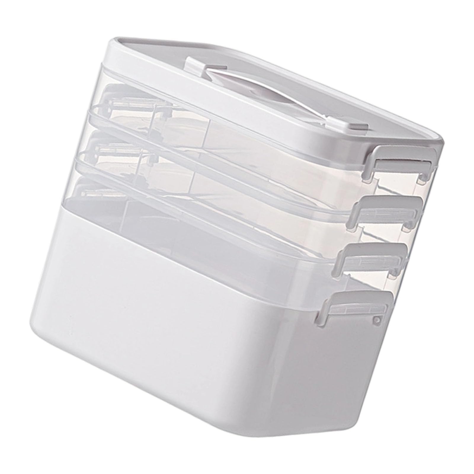 Msioytog Large Capacity Organizers Multilayer Designs Clear Lid Household Medicines Storage Box Portable and Sturdy Clear Viewing Medicines Storage Case