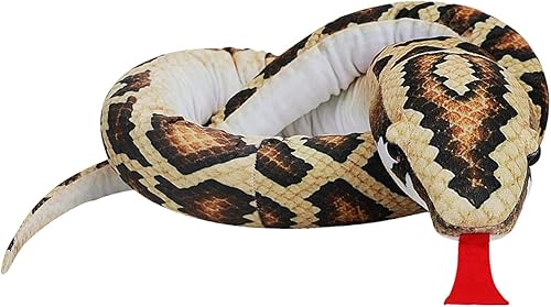 PURFUN Serpiente de felpa realista de 67 pulgadas de largo, serpiente, boa constrictor gigante realista, animal de peluche, decoración del hogar