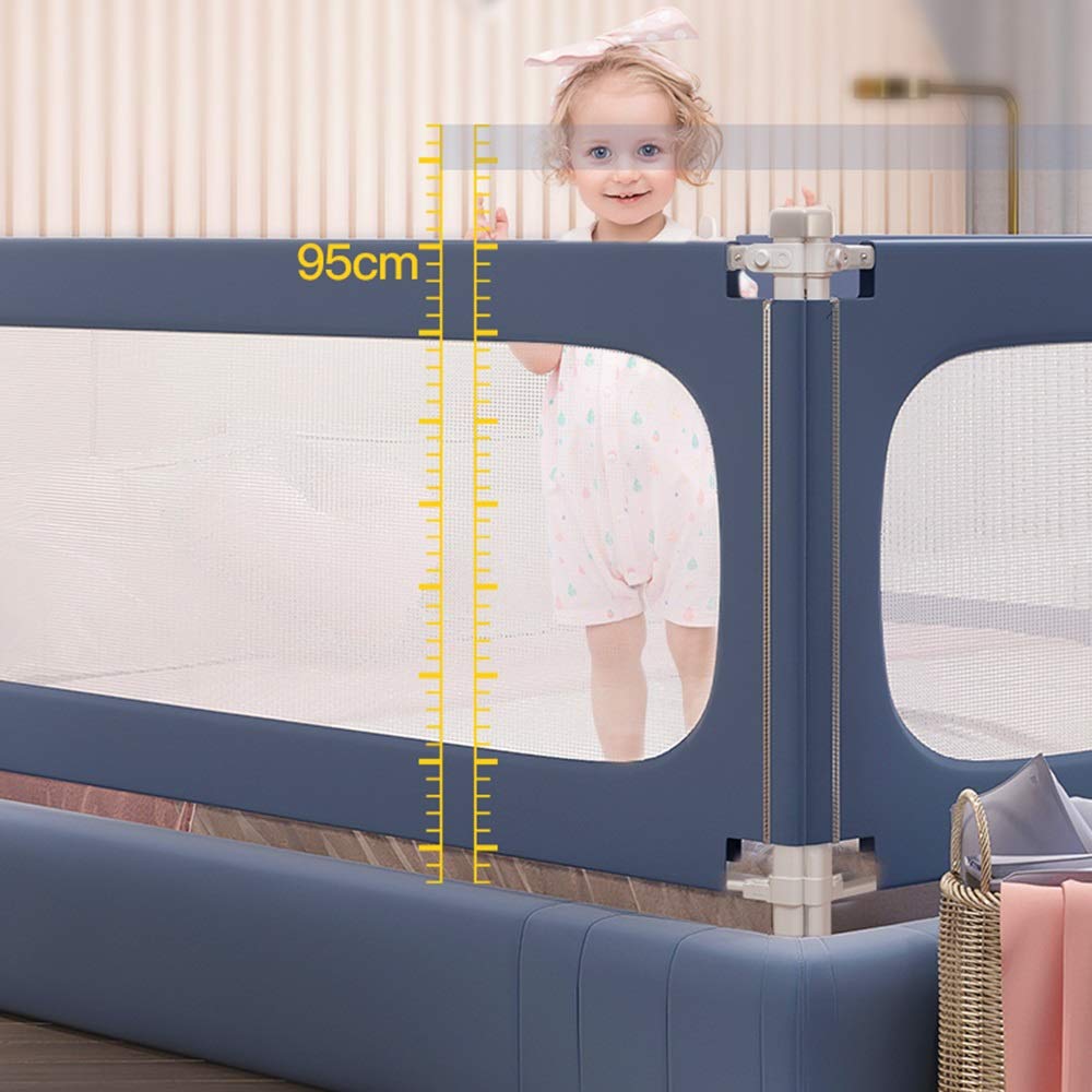 Barandilla Cama Bebé Jopassy Protección Contra Caídas De 180 Cm, Para Cama De Elevación Vertical, Protección De La Cama, Rejilla De Seguridad Para Cama Infantil Para Barandilla Cama Bebé Ajustable