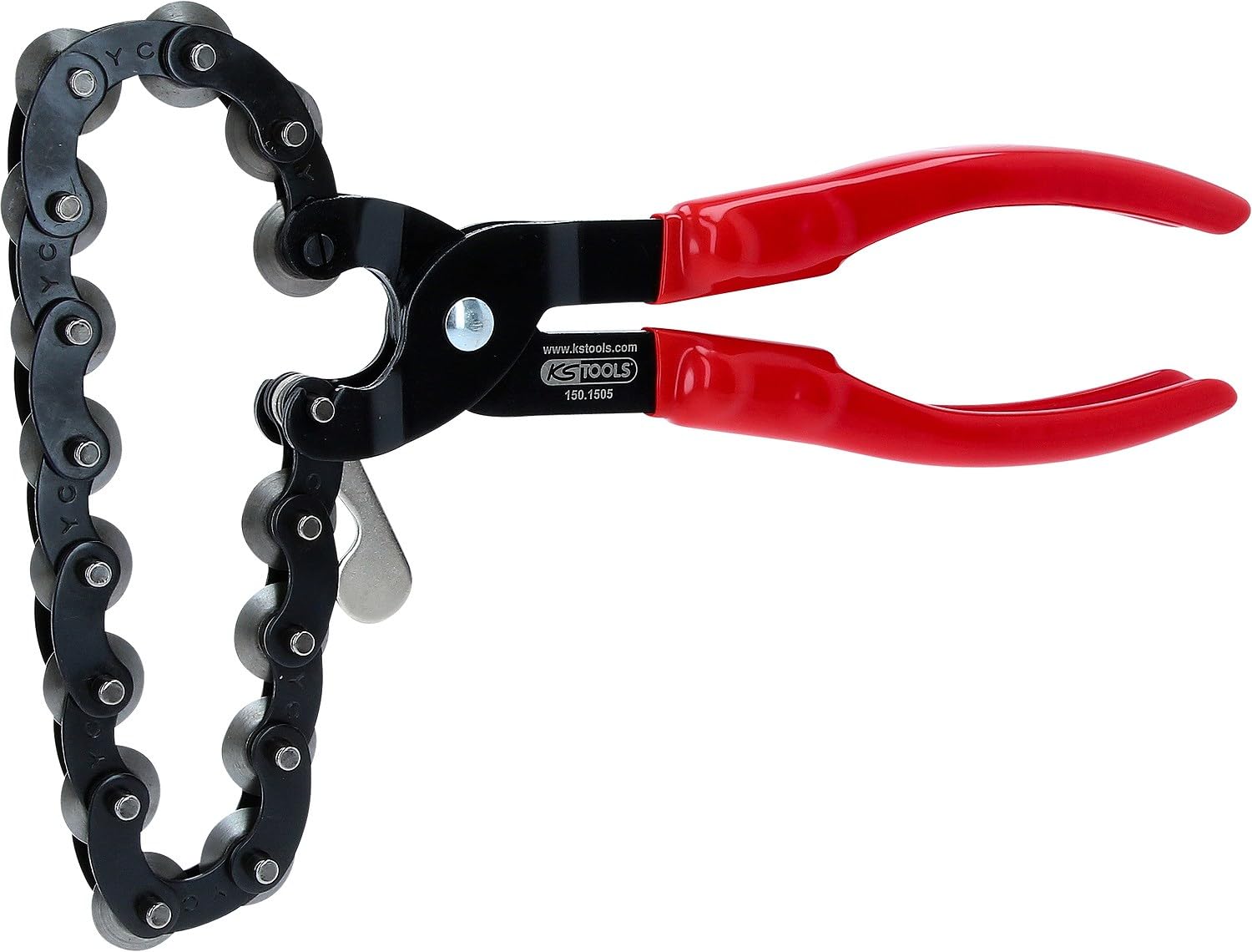 KS Tools 150.1505 - Cortatubos de cadena para tubos de escape de acero fino