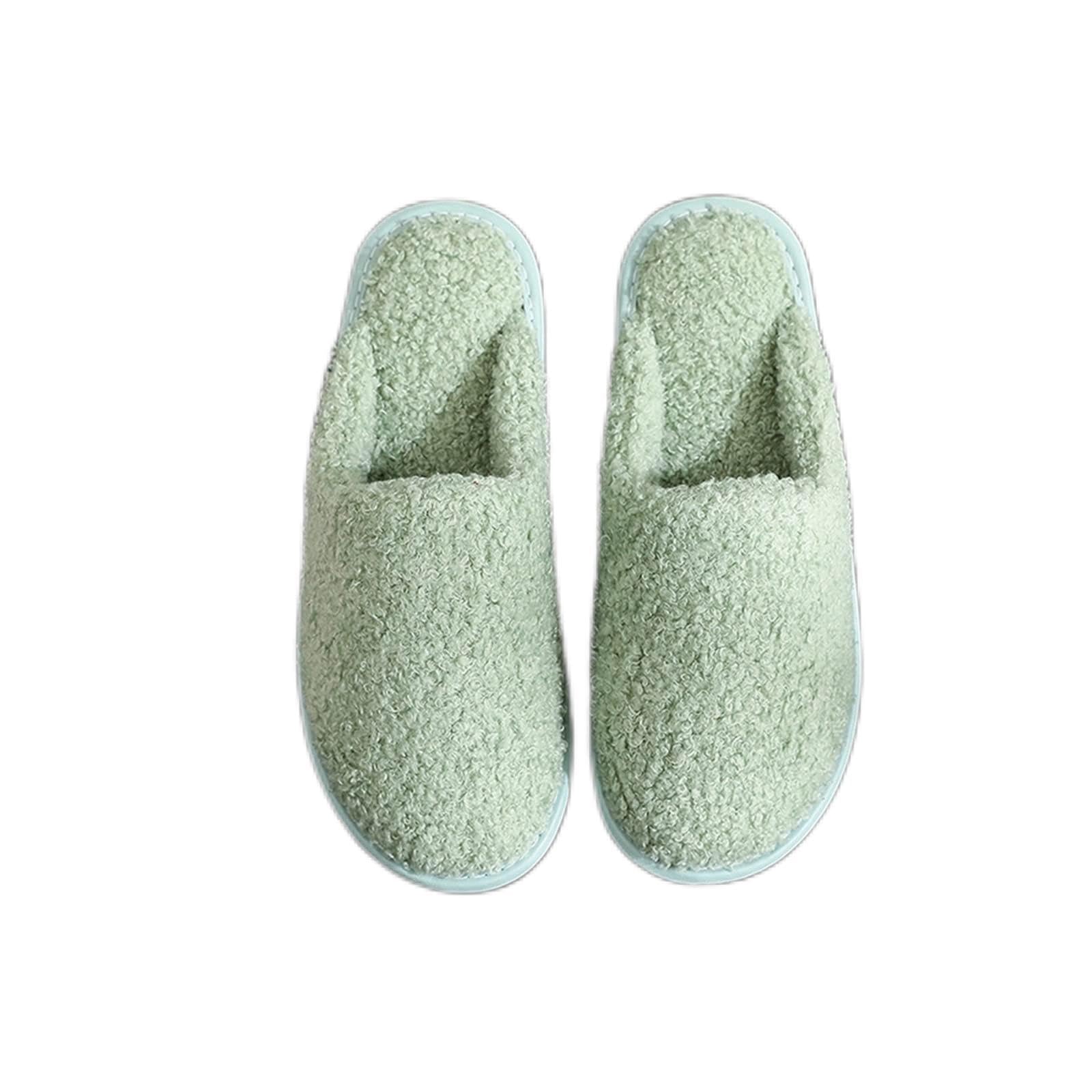 House Slippers Women's Fuzzy Curly Memory Foam Warm Slippers with Polar Fleece Lining Anti-Skid House Shoes Indoor Outdoor Bedroom Soft Soled Slippers Slippers for Women Mens