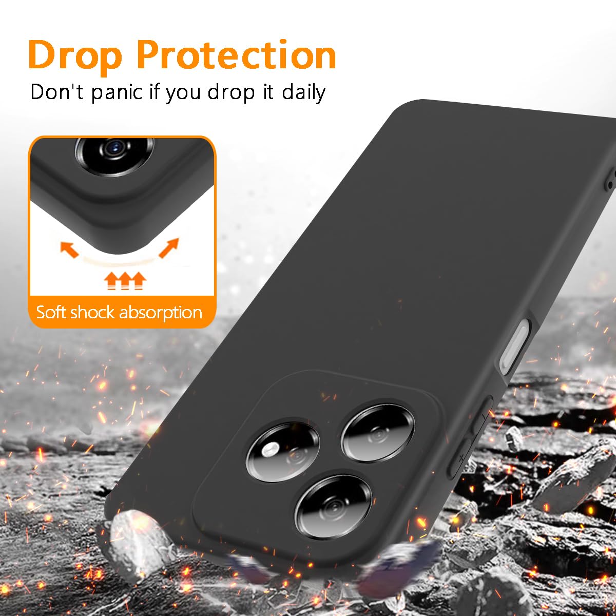 Etui Bumper do Motorola Edge 60 Pro/Moto Edge 60 Pro, pokrowiec ochronny przeciw odciskom palców, odporny na wstrząsy miękki pokrowiec na telefon odporny na wstrząsy i łatwy do czyszczenia
