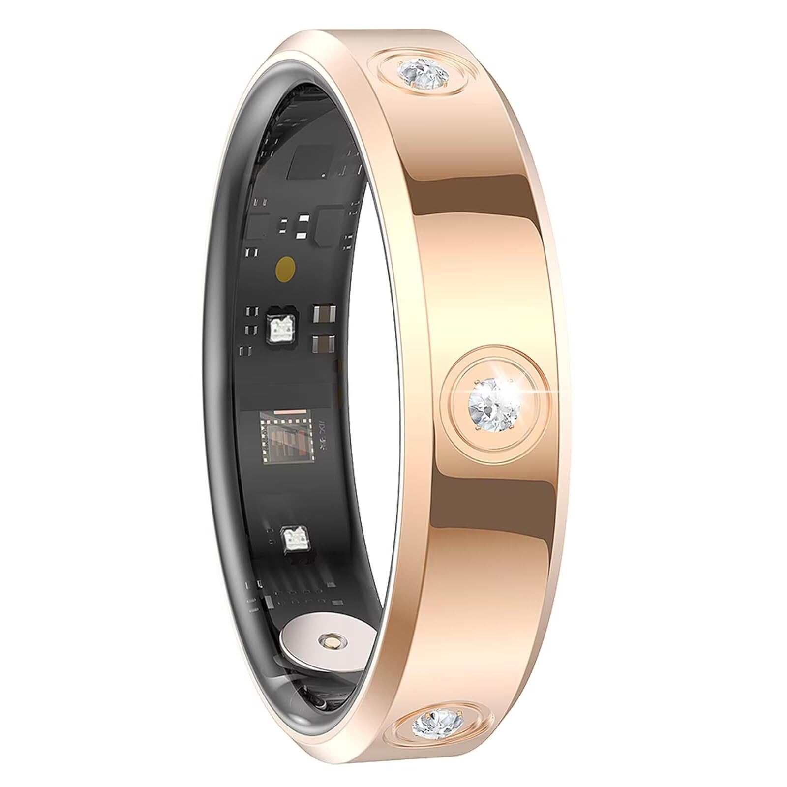 LMLZRL Smart Ring Ultra Narrow Fitness Rings Heart Rate Monitor Sleep Tracker Blood Oxygen Health Tracker Step Counter Calories Pedometer Waterproof Remote Camera Smart Rings for Women Ladies Men
