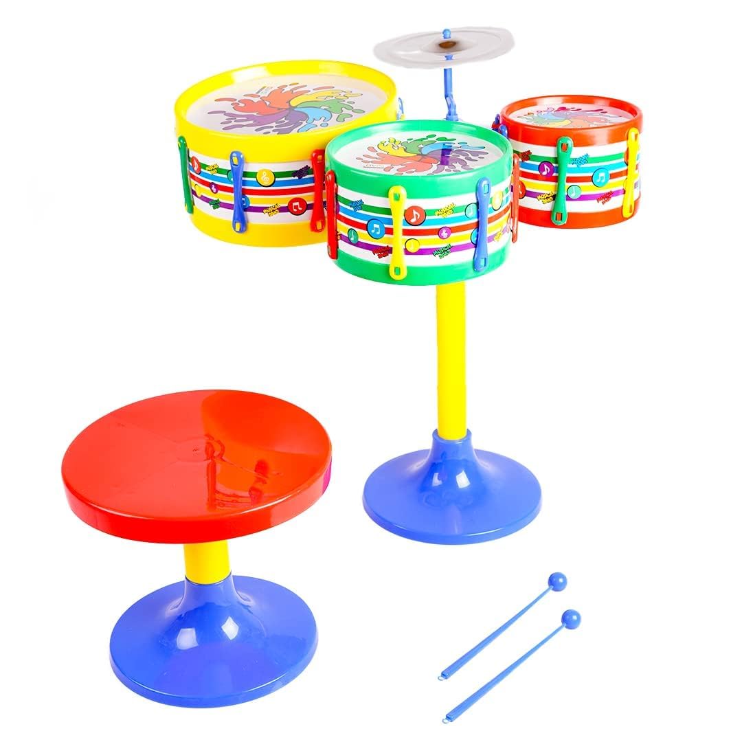 Kids Jazz Drum Set with Stand, Musical Instruments Toy for Toddlers and Preschoolers, Ages 3+ (Junior) (B0DBFHK245) Amazon Price History, Amazon Price Tracker