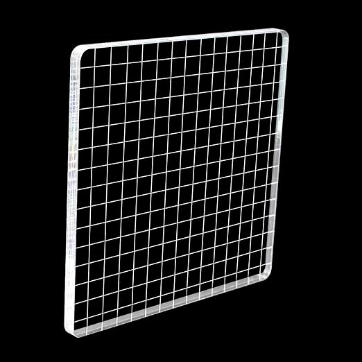 Large Stamp Blocks 6 Inch Acrylic Clear Stamping Blocks Tools with Grid Lines for Scrapbooking Crafts Making