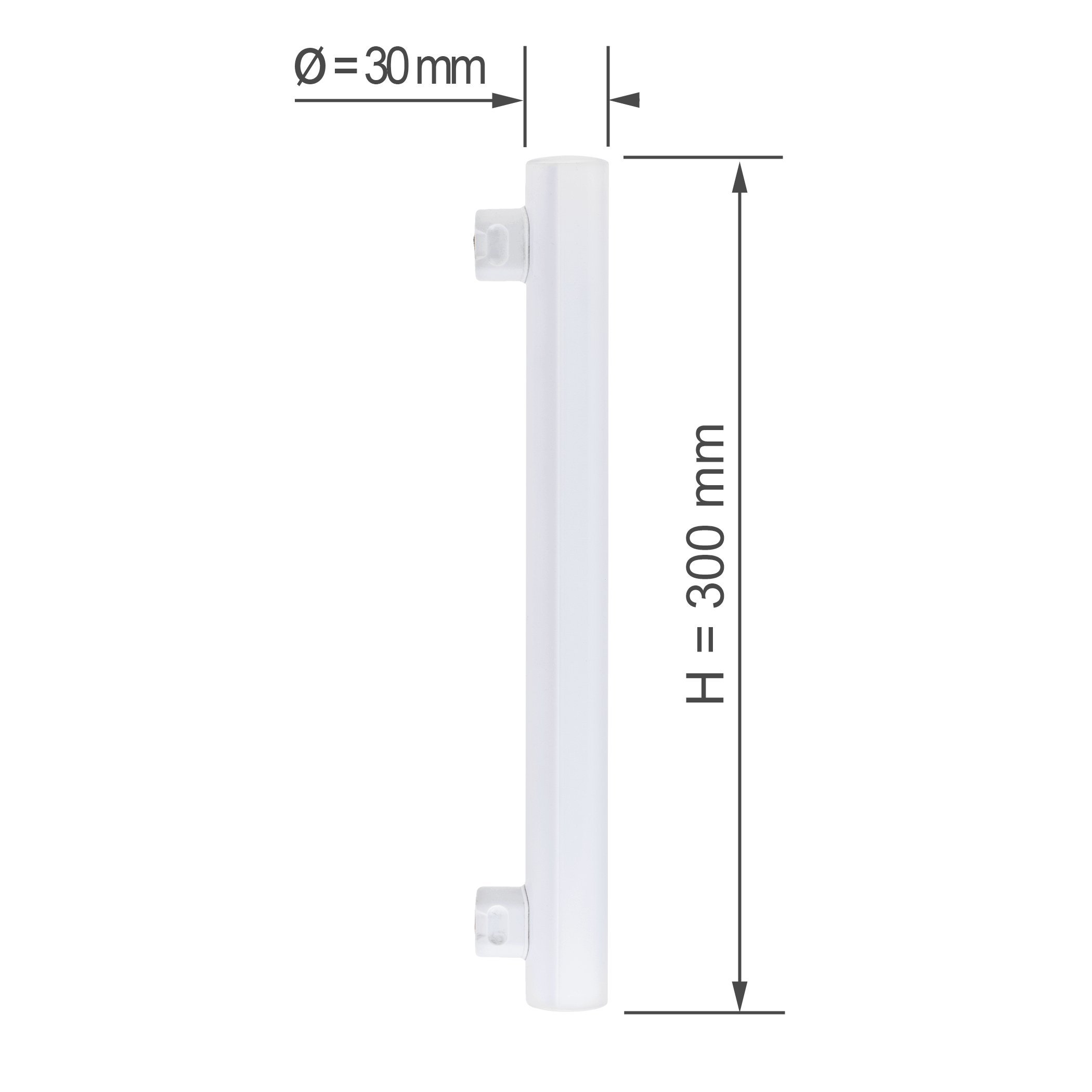 SEBSON LED Lampe S14S 30cm 4w, ersetzt 35W Glühlampe, warmweiß - 10er