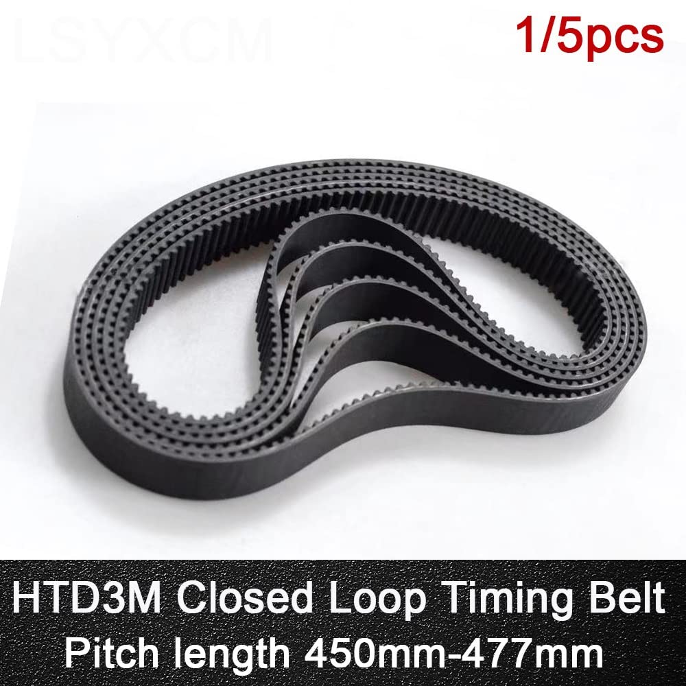 Courroie Synchrone HTD 3M 471-474-477-480mm Largeur 6/9/15mm - Transmission Précise Et Durable