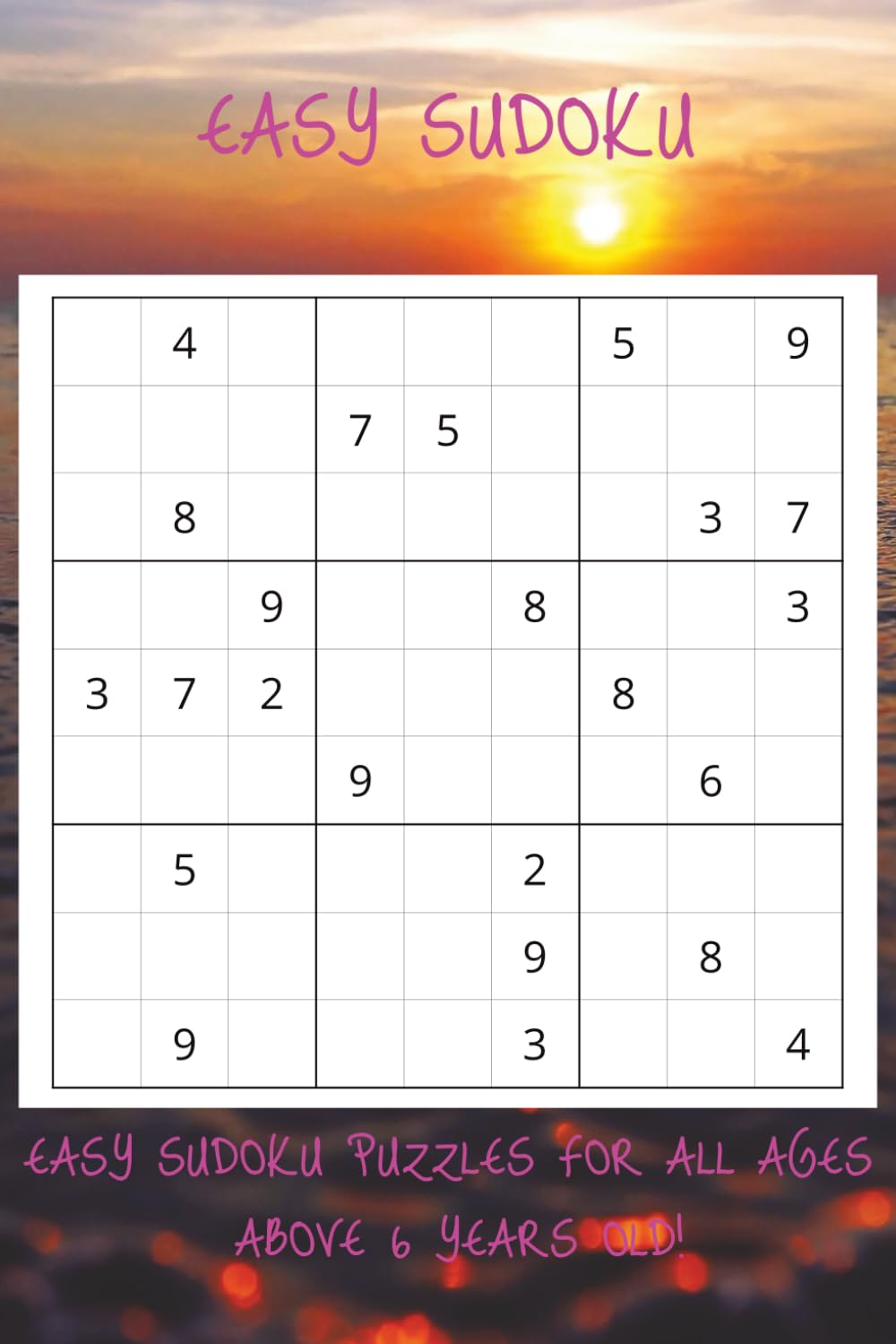 Easy Sudoku: Easy Difficulty Sudoku Puzzles |6x9 inches, 110 pages|50+ puzzles