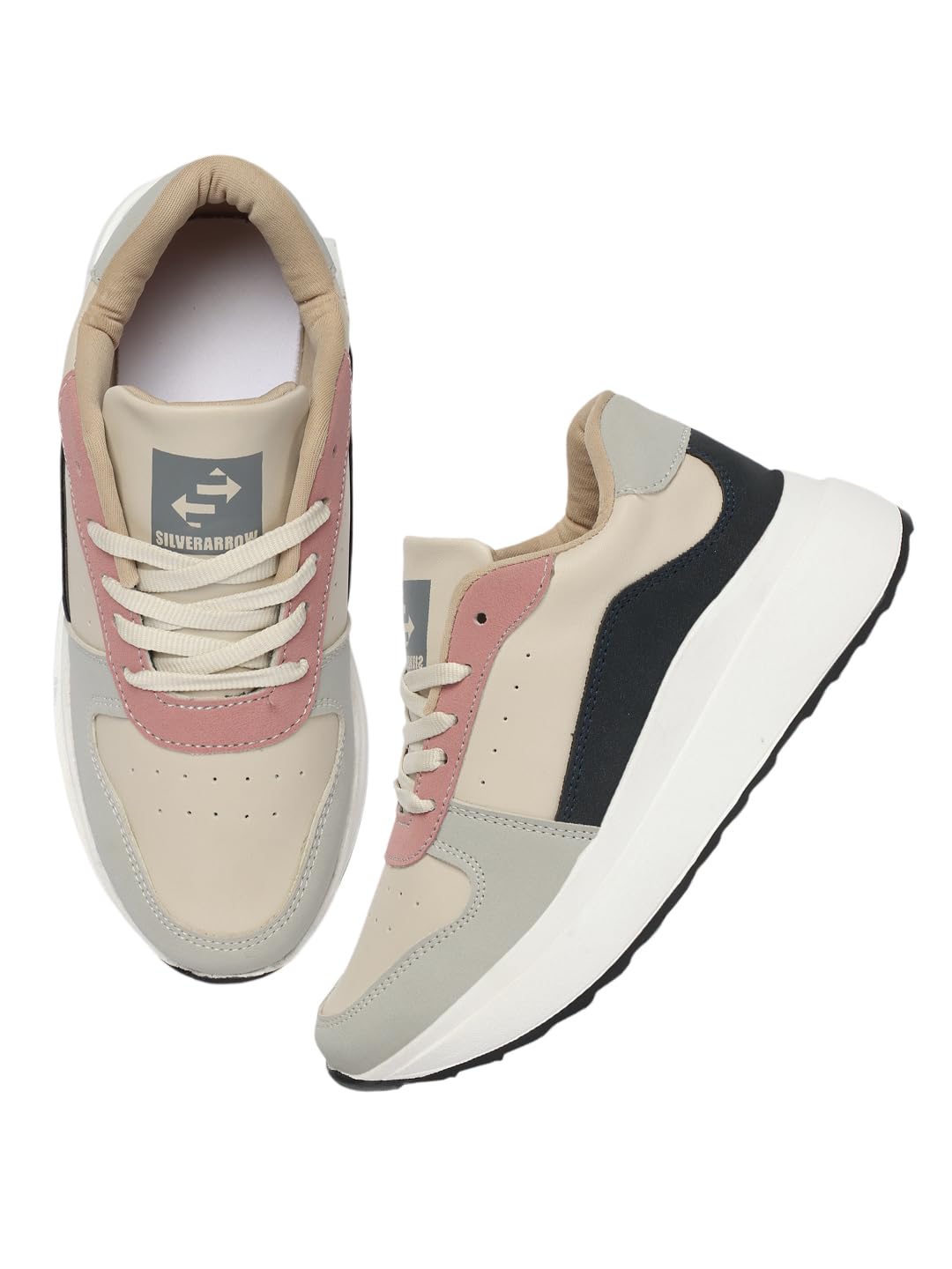 Women's Luxco Sneakers |Casual Lace up Shoes | Cushioned Footbed for Extra Comfort | Perfect for Casual Outfit-image-4