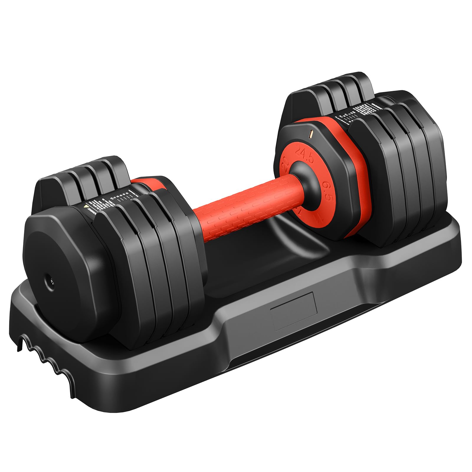 Dripex Adjustable Dumbbells 55LBS/24.5KG Weights, 6.5kg to 24.5kg Adjustable Weights for Men and Women, Anti-Slip Handle with Safety Locking Mechanism for Home Gym Exercise Equipment-1 Single