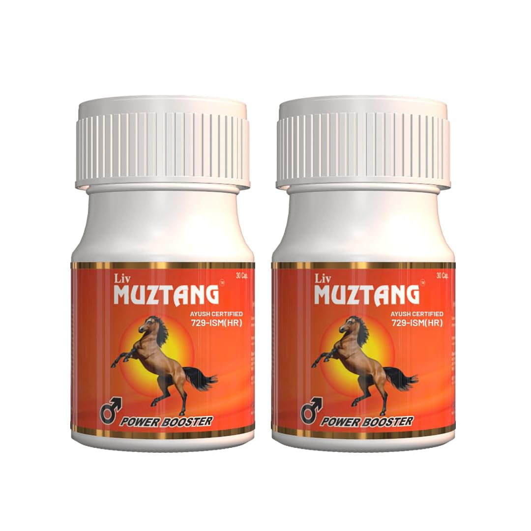 Liv Muztang Power Booster Capsules Boost Men Muscle Growth and Energy Ayurvedic 30 Capsules (Pack of 2) (B0D37WRD34) Amazon Price History, Amazon Price Tracker