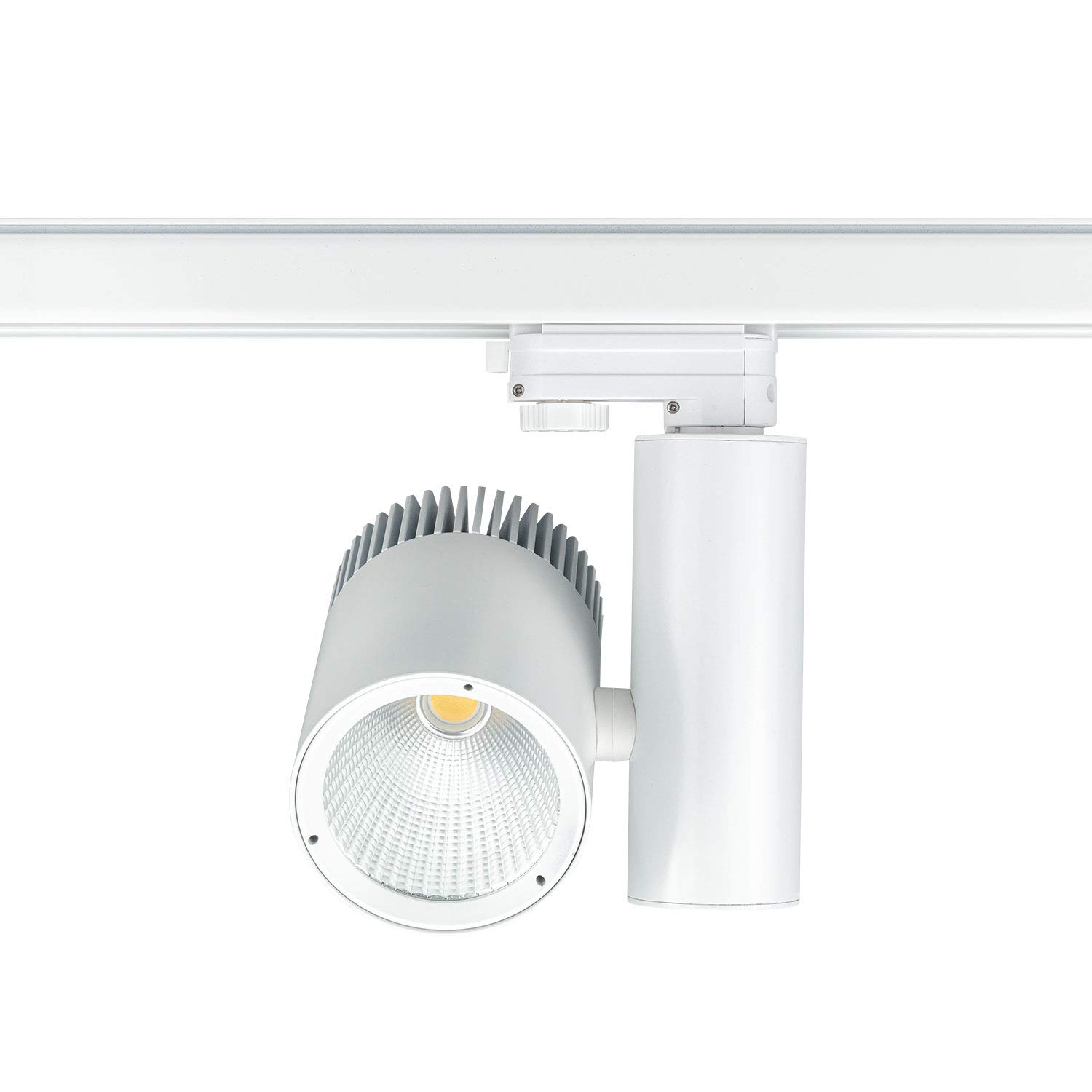 Popp® Luminarias carril LED en trifasico 30W Negro y Blanco 2800Lm IP20 COB locales comerciales (Blanco, 3000K)