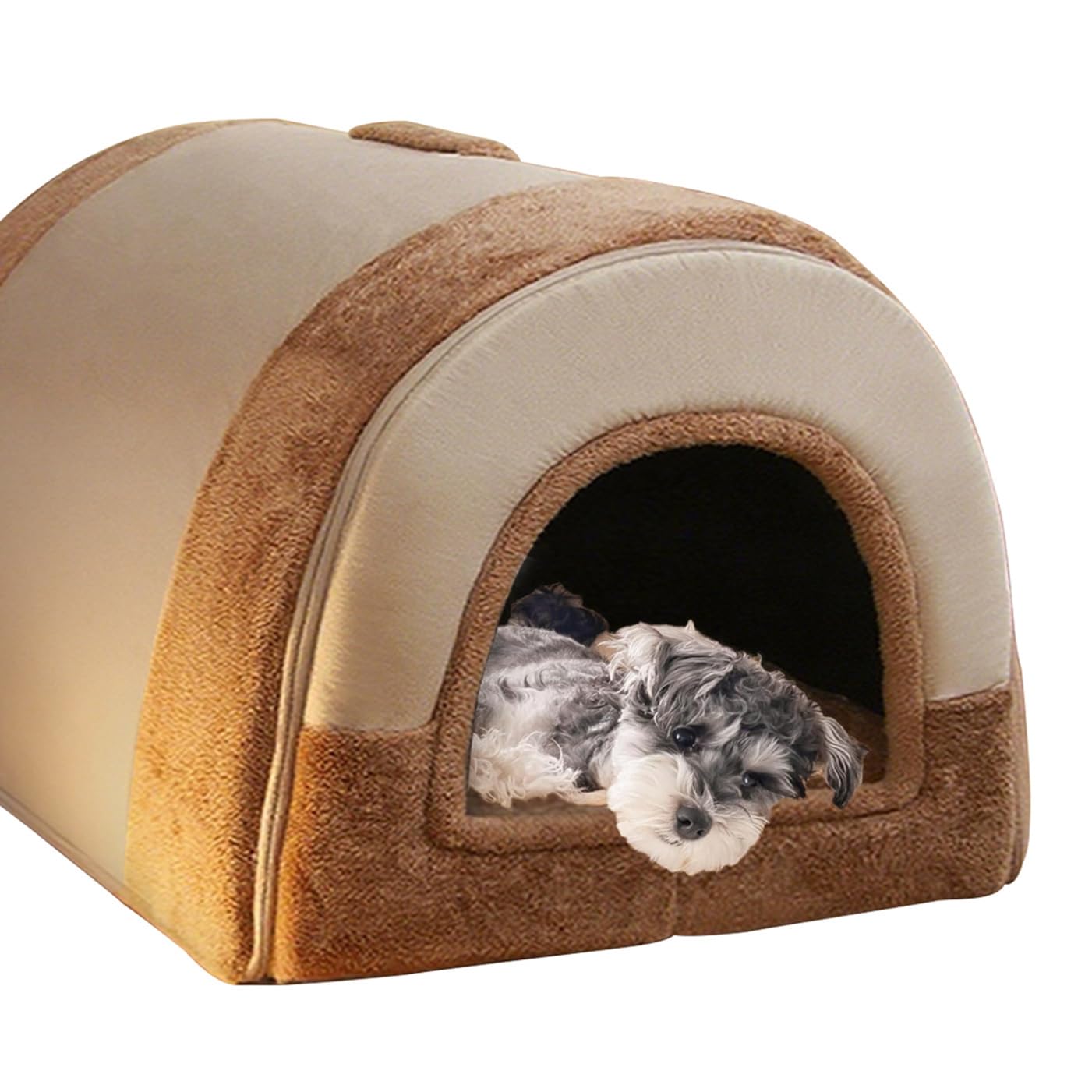Cama grande para perros 2 en 1, casa esponjosa XL XXL, lujoso refugio para mascotas con asa antiansiedad para perros y gatos, camas calmantes, cálido refugio para mascotas para perros grandes
