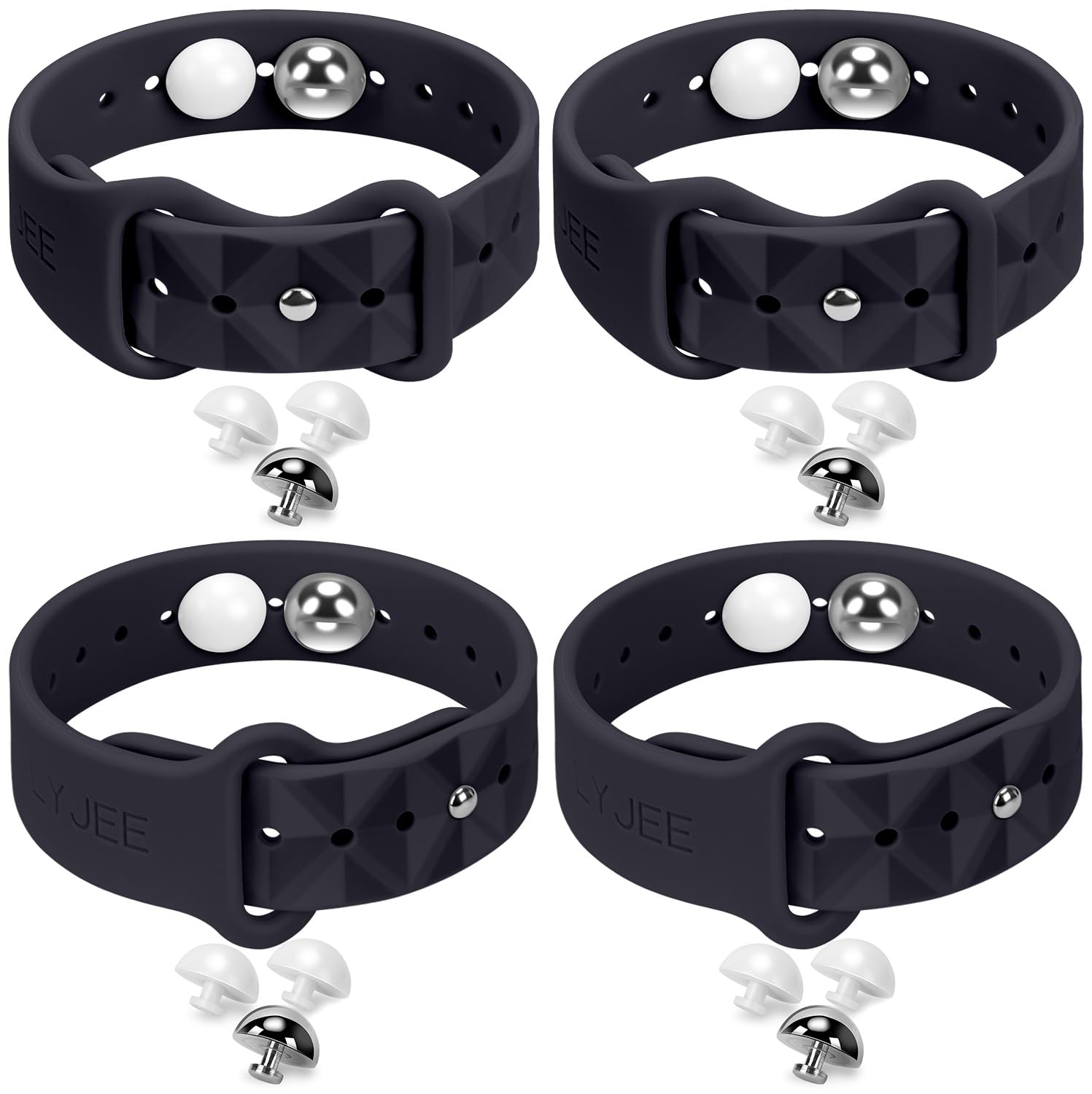 Motion Sickness Bracelets for Travel: Acupressure Anti Nausea Wristband for Morning Sickness - Sea Sickness Wristbands for Car Boat Air - Nausea Bands for Motion Sickness 2 Pair Black