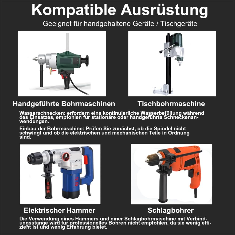 Mucola Diamantbohrkrone Ø 71 mm Nassbohrkrone 400mm – Kernbohrer mit 1 1/4" Gewinde für Kernbohrgerät | Diamantsegmente für Beton, Stahlbeton, Mauerwerk und Naturstein, ideal für Schalterdosen
