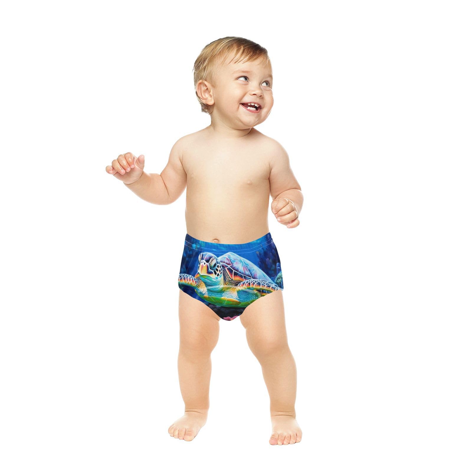 Coikll Sea Turtle Toddler Training Underwear Waterproof Baby Pee Pants-3T Multicolor