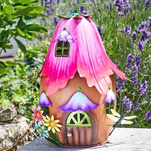 Garden Mile® Novelty Garden Ornaments Waterproof Fairy House Outdoor Decoration Fun Metal Hand
