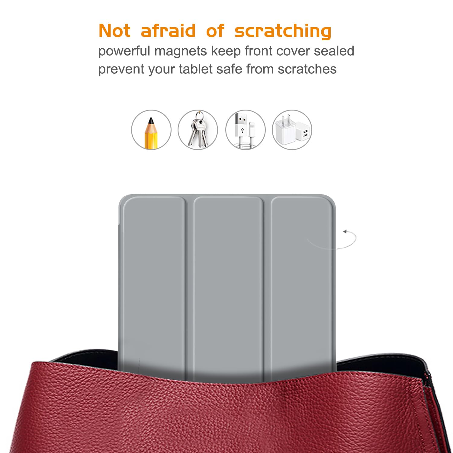 Yiernuo Case For Lenovo Tab P12 12.7 Inch 2023 Tablet, Smart Soft TPU Back Shell Cover With Auto Wake/Sleep Function,SkyBlue - View #5