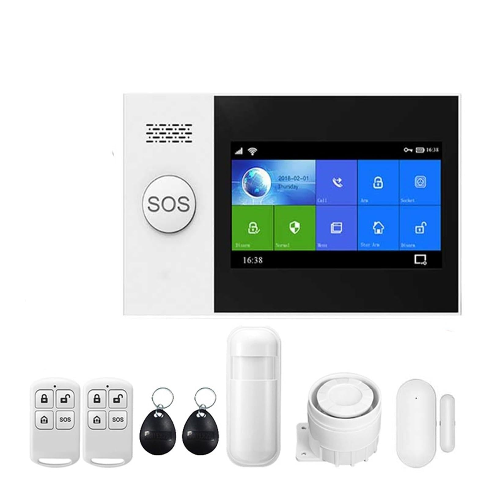 Bezprzewodowy alarm domowy, Tuya bezprzewodowy domowy GSM monitorowanie domu pas bezpieczeństwa czujnik ruchu czujnik antykradzieżowy System alarmowy kontrola aplikacji Sup(Set 3)